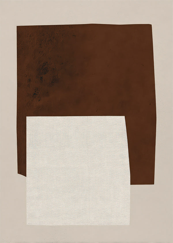 Design minimaliste avec formes brun et crème