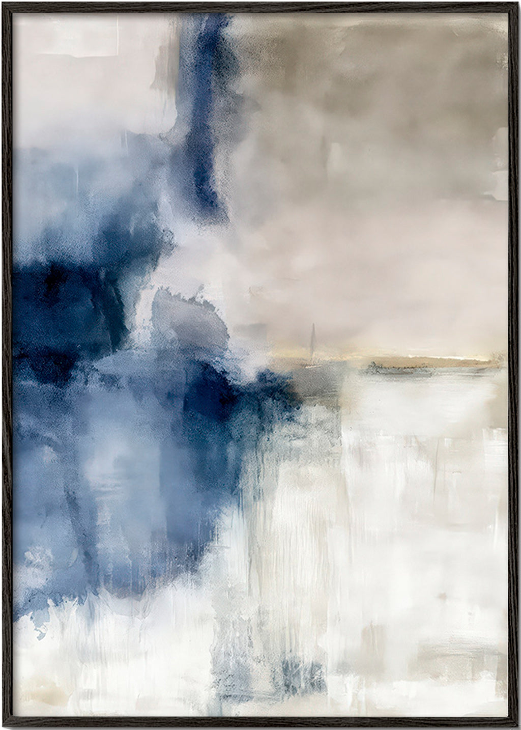 Œuvre abstraite Brume bleue