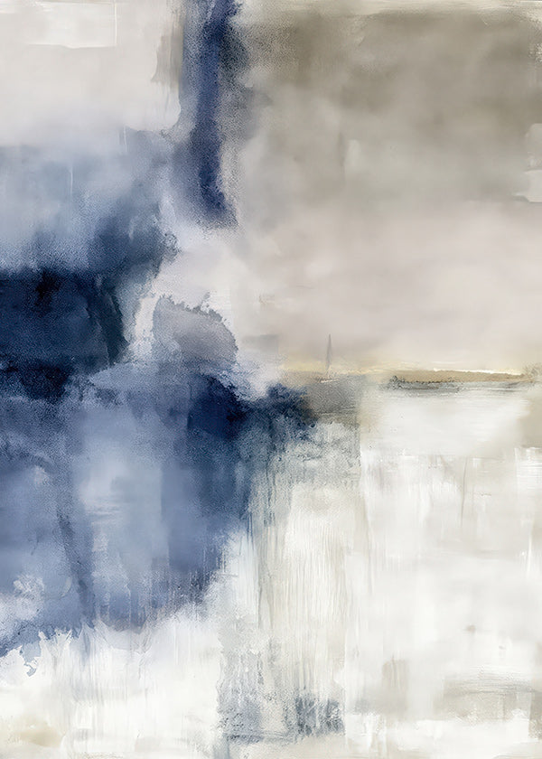 Œuvre abstraite Brume bleue
