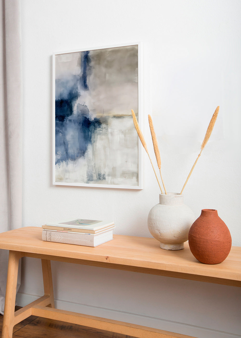Œuvre abstraite Brume bleue