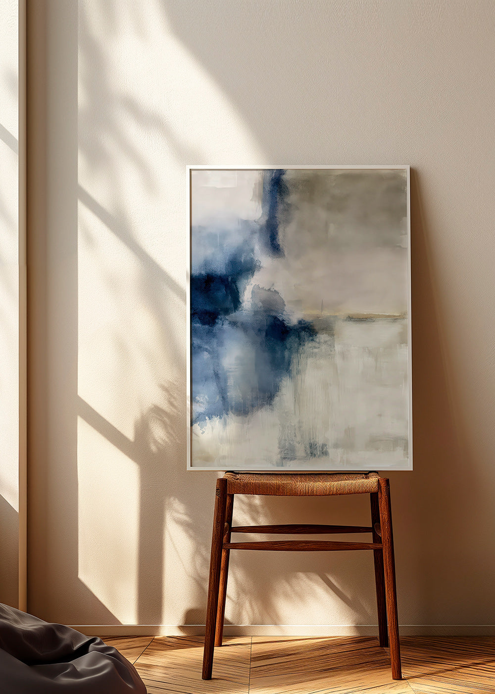 Œuvre abstraite Brume bleue