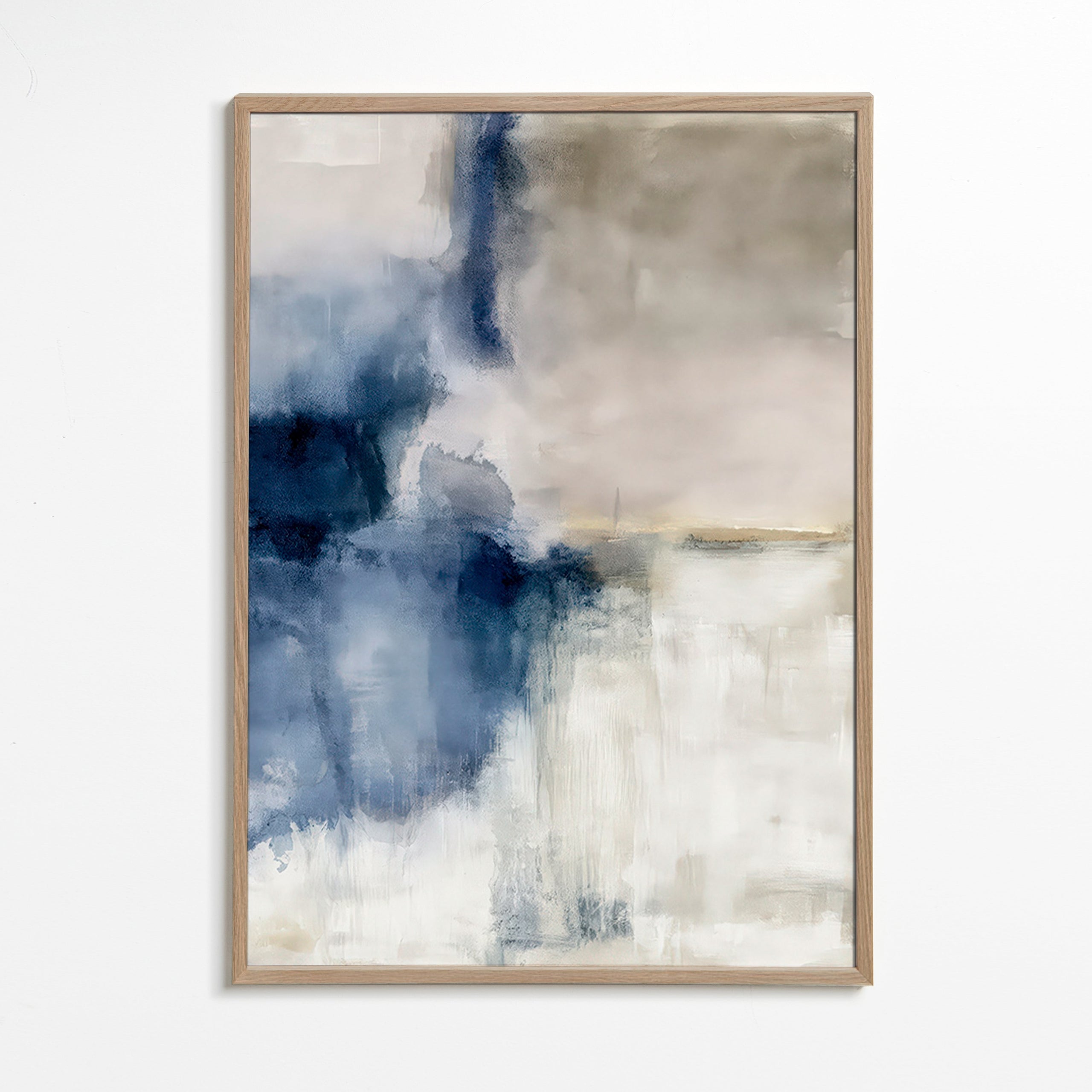 Œuvre abstraite Brume bleue