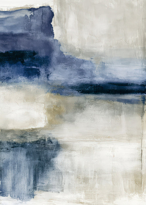 Œuvre abstraite: étude de lac embrumé