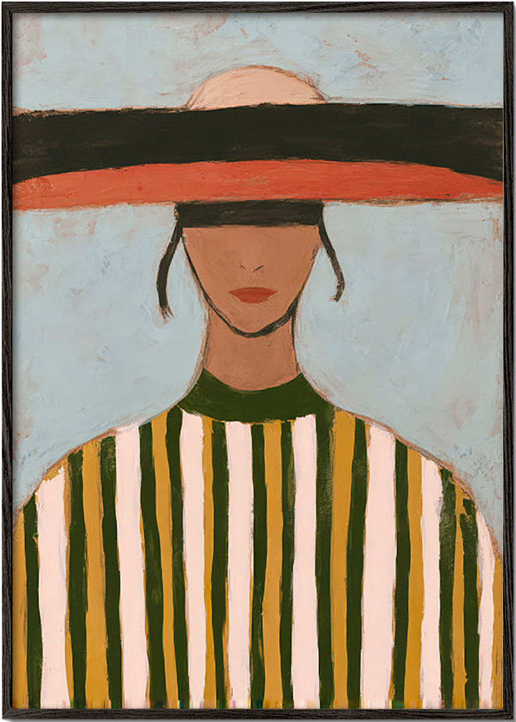 Illustration de figure au chapeau large