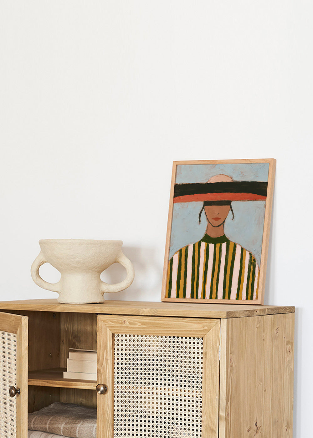 Illustration de figure au chapeau large