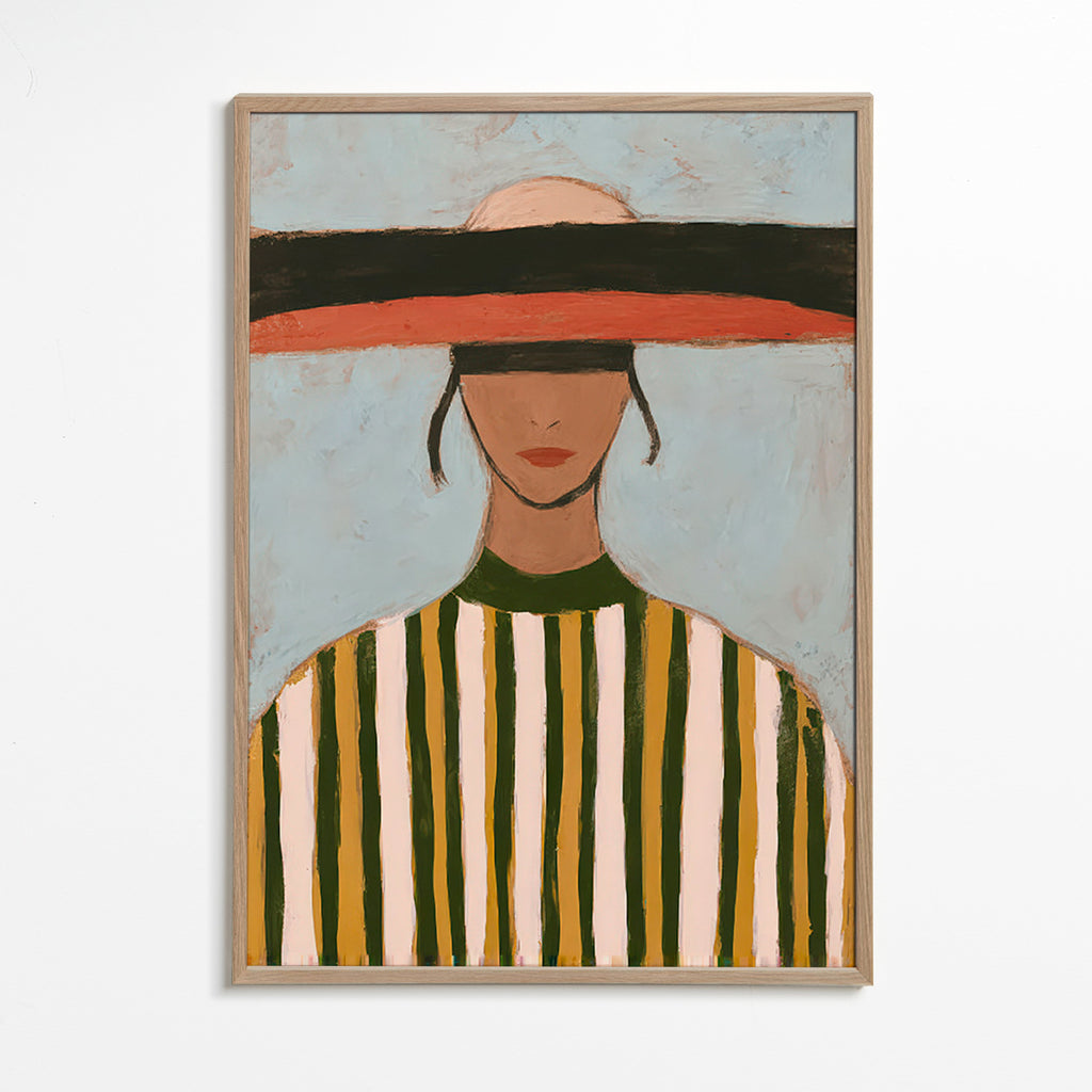 Illustration de figure au chapeau large
