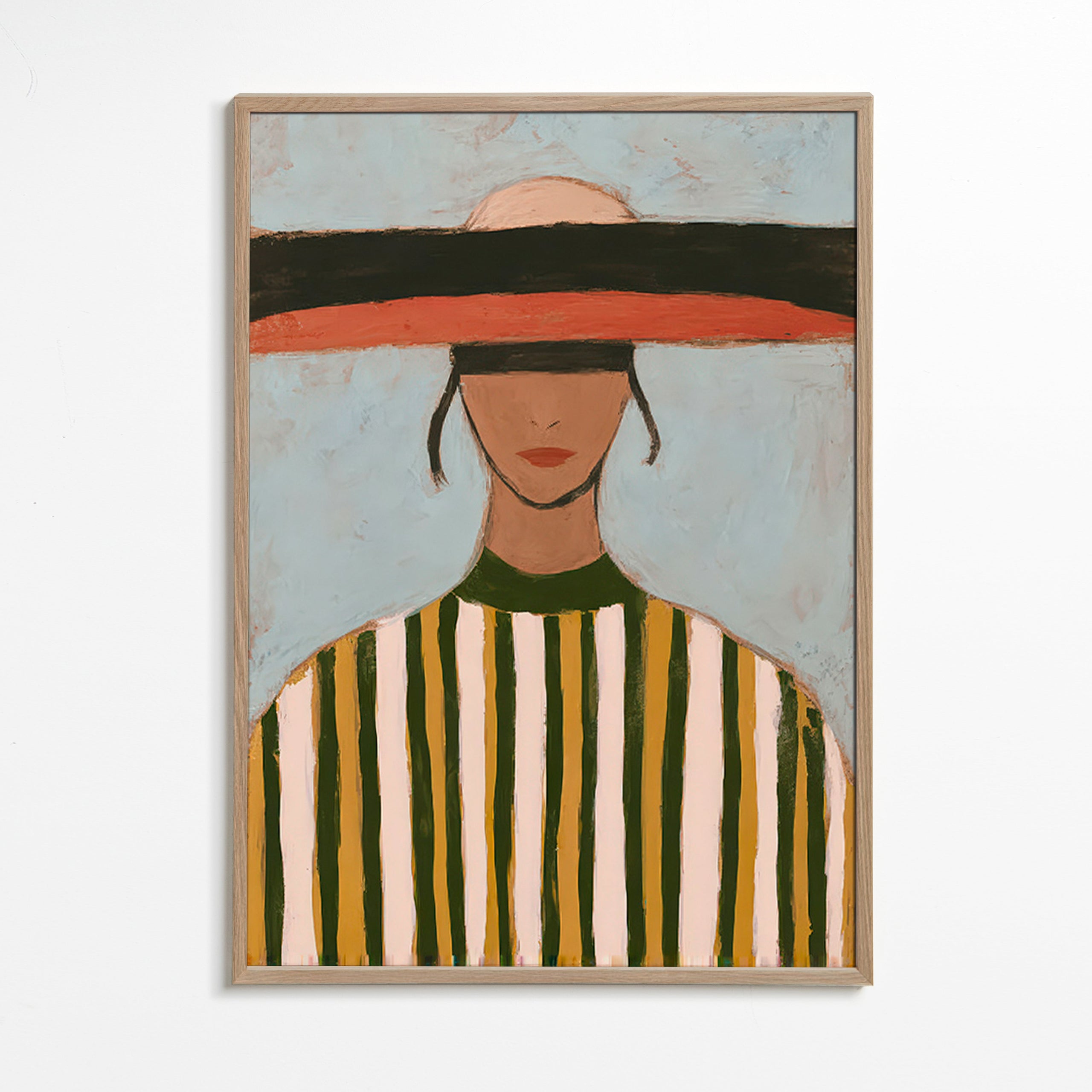 Illustration de figure au chapeau large