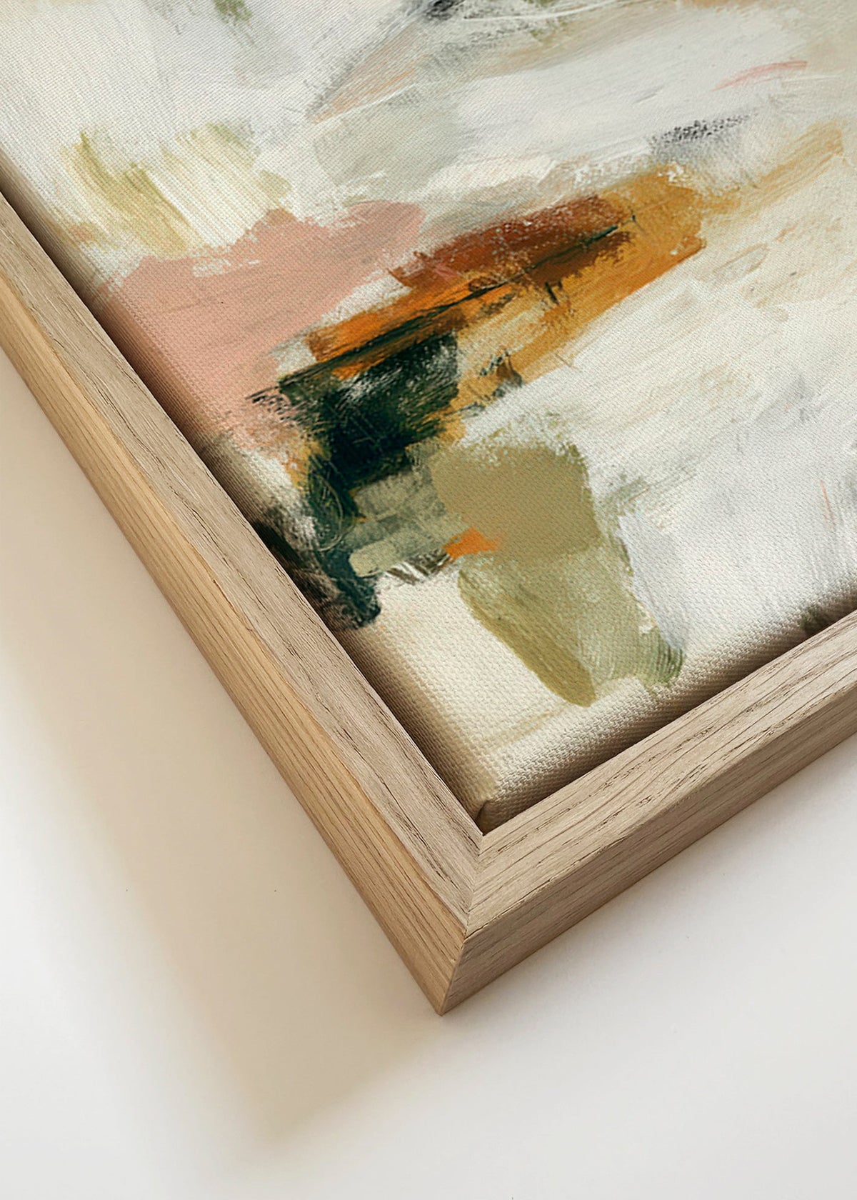 Art abstrait horizon doux et coups de pinceau organiques