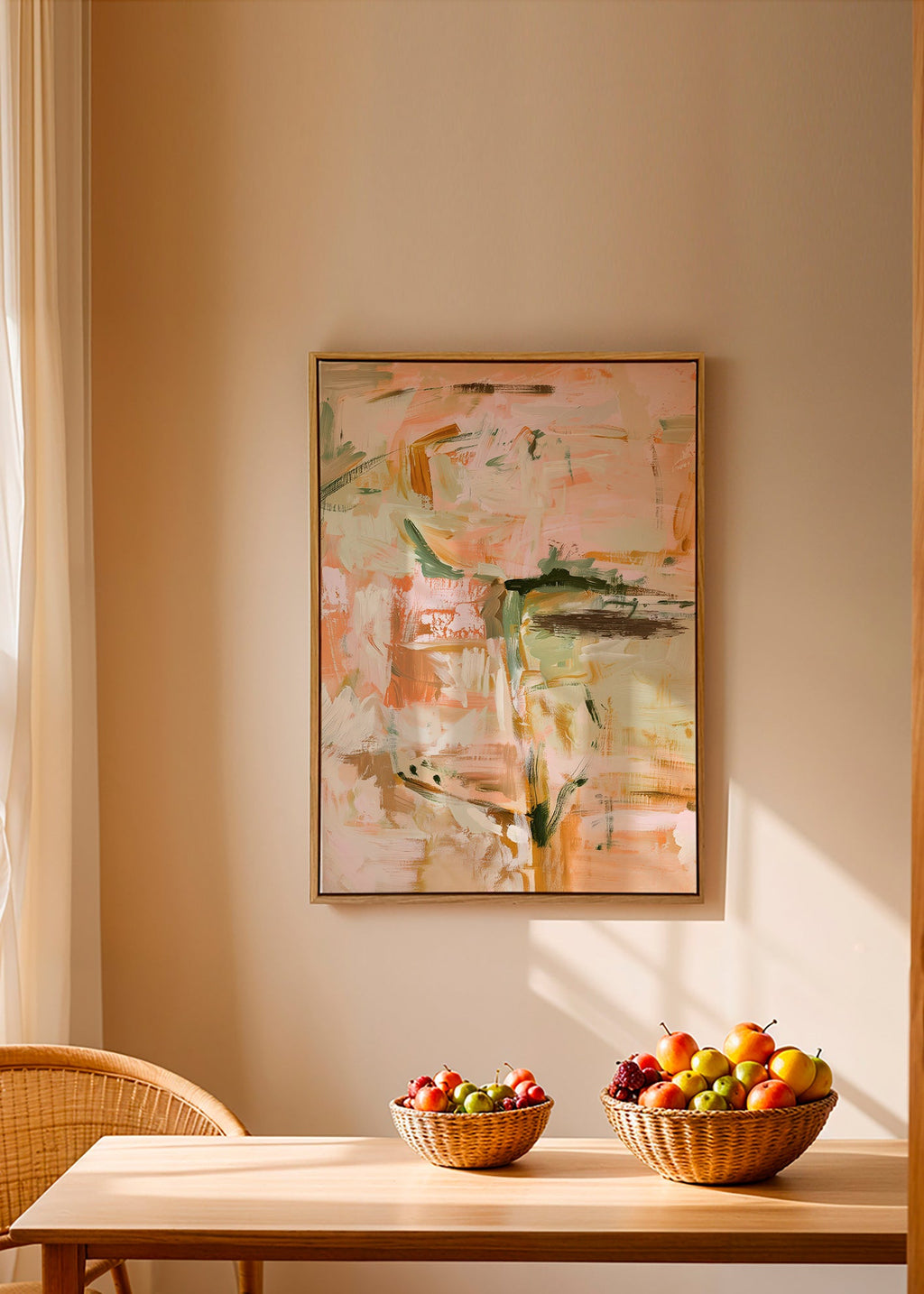 Impression botanique aux touches pastel