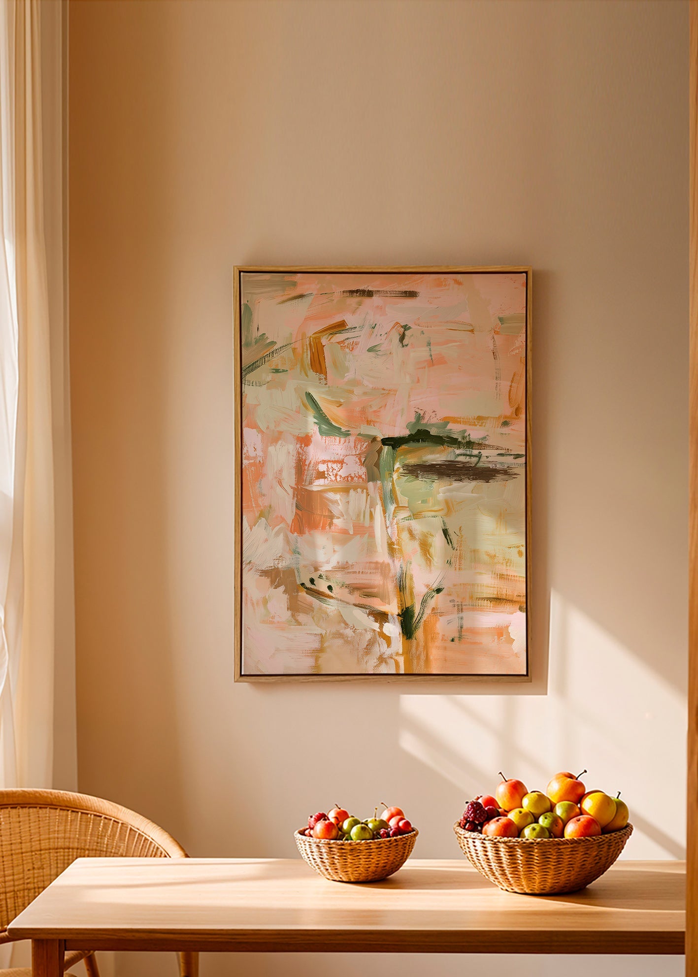 Impression botanique aux touches pastel