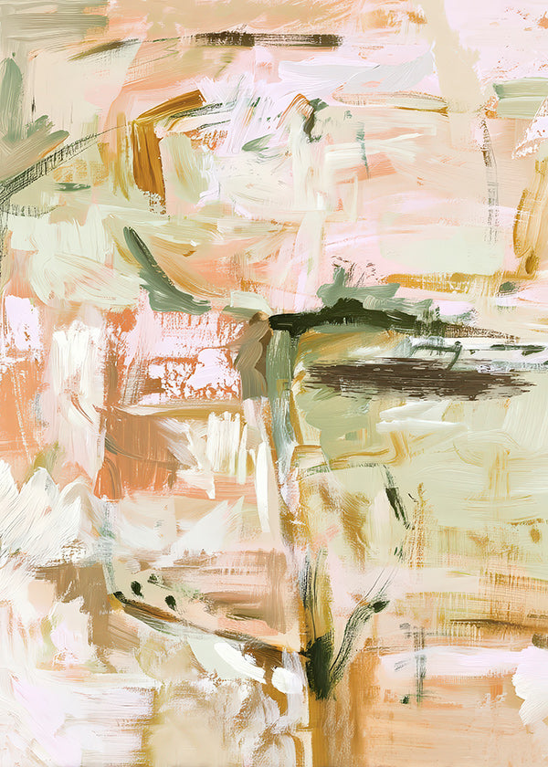Impression botanique aux touches pastel