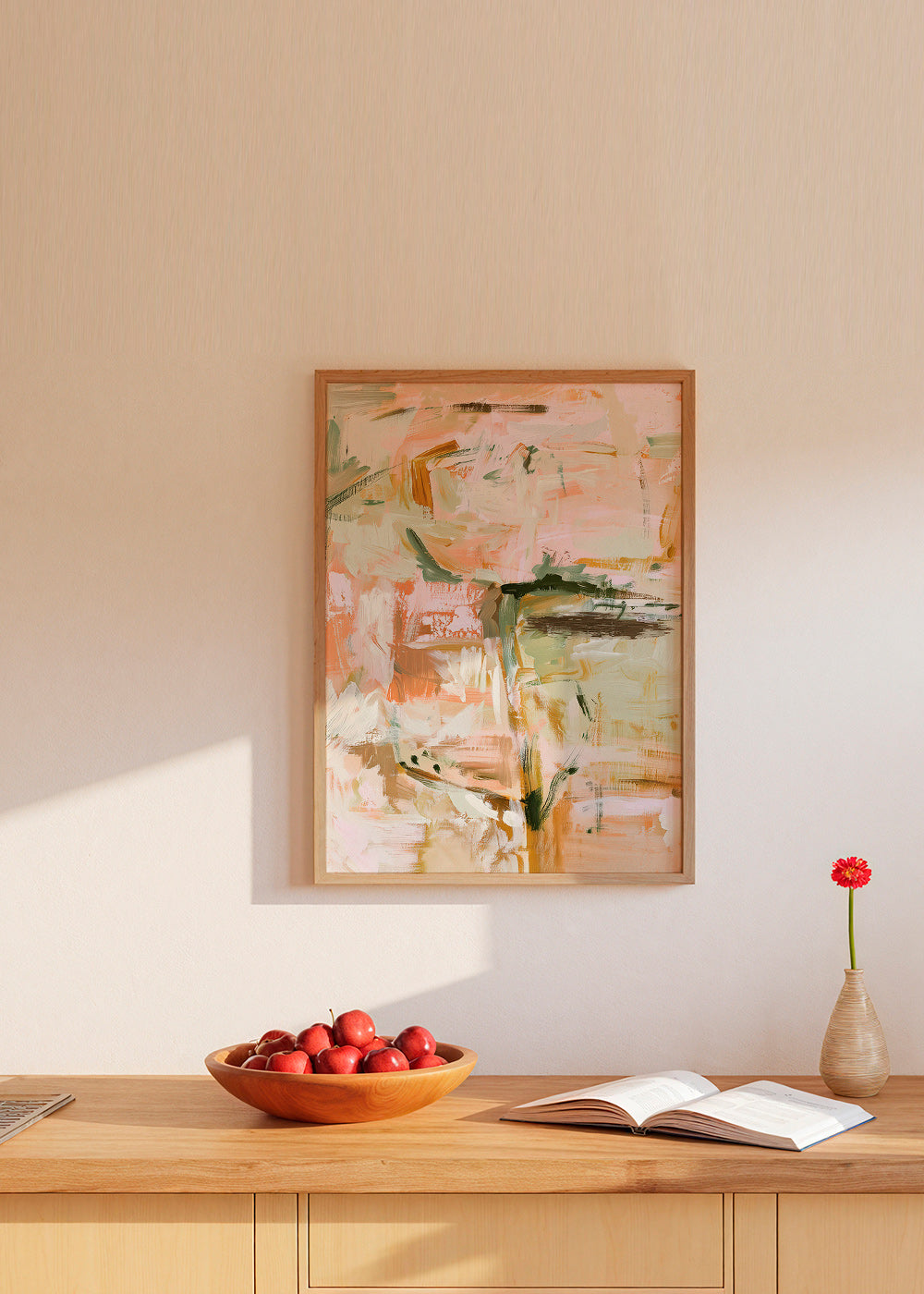 Impression botanique aux touches pastel