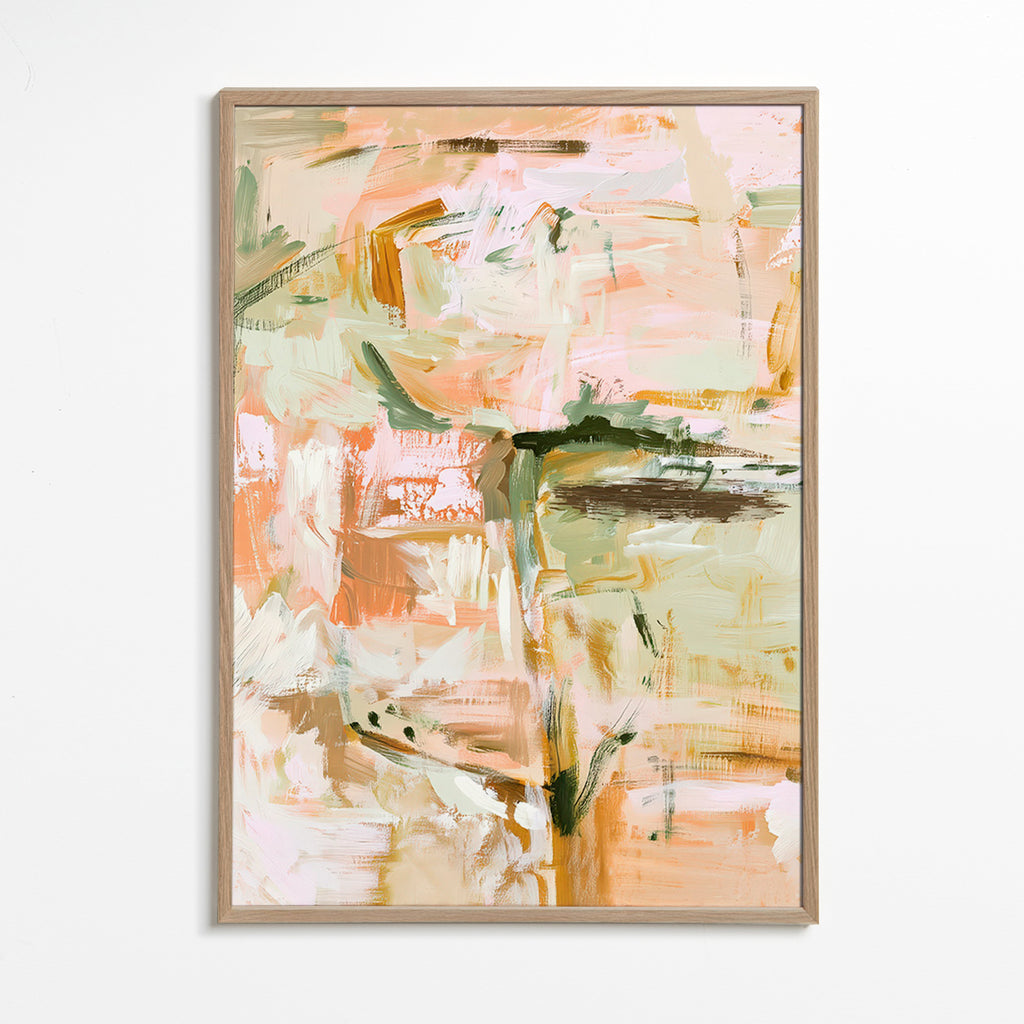 Impression botanique aux touches pastel