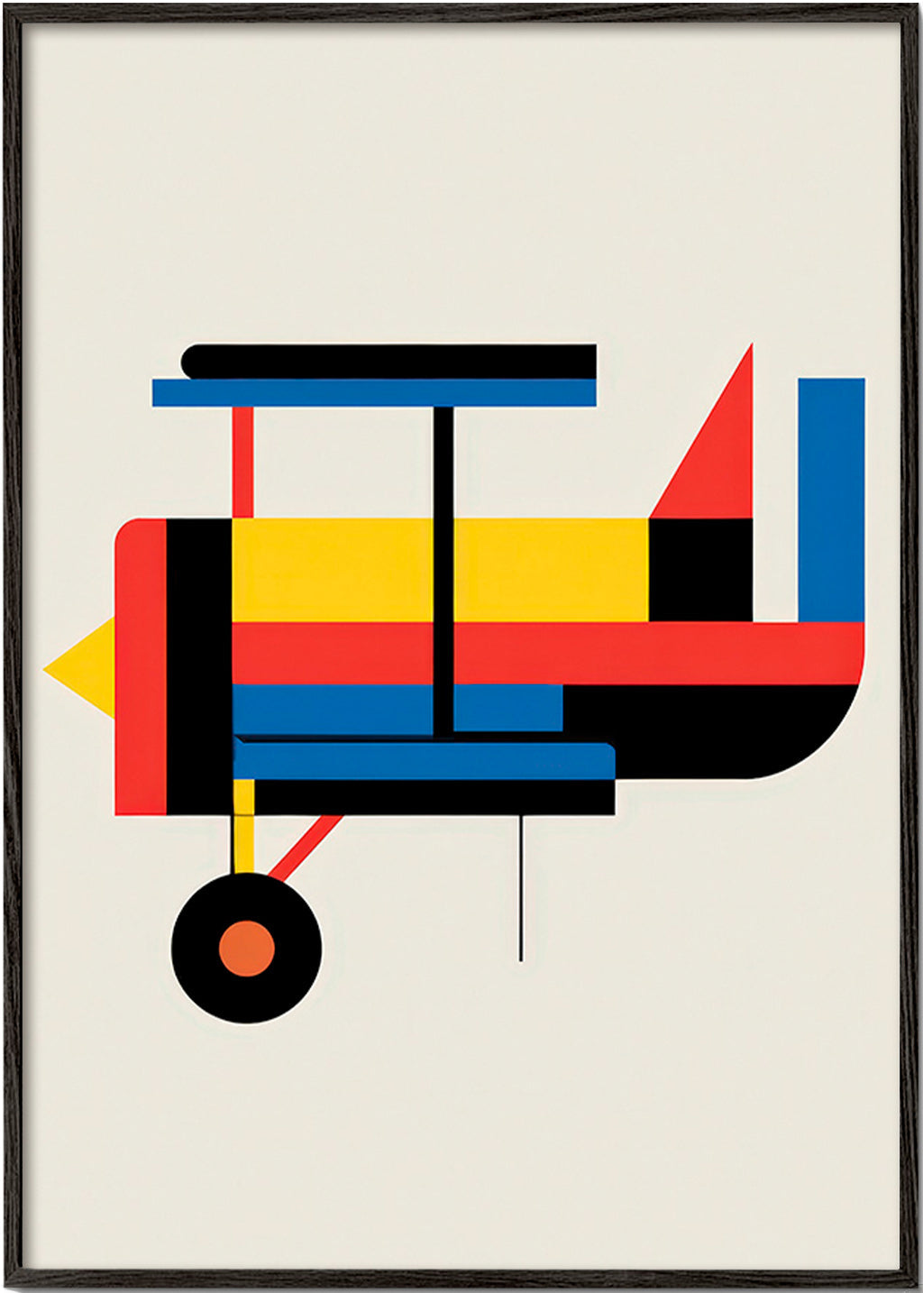 Affiche géométrique biplan stylisée