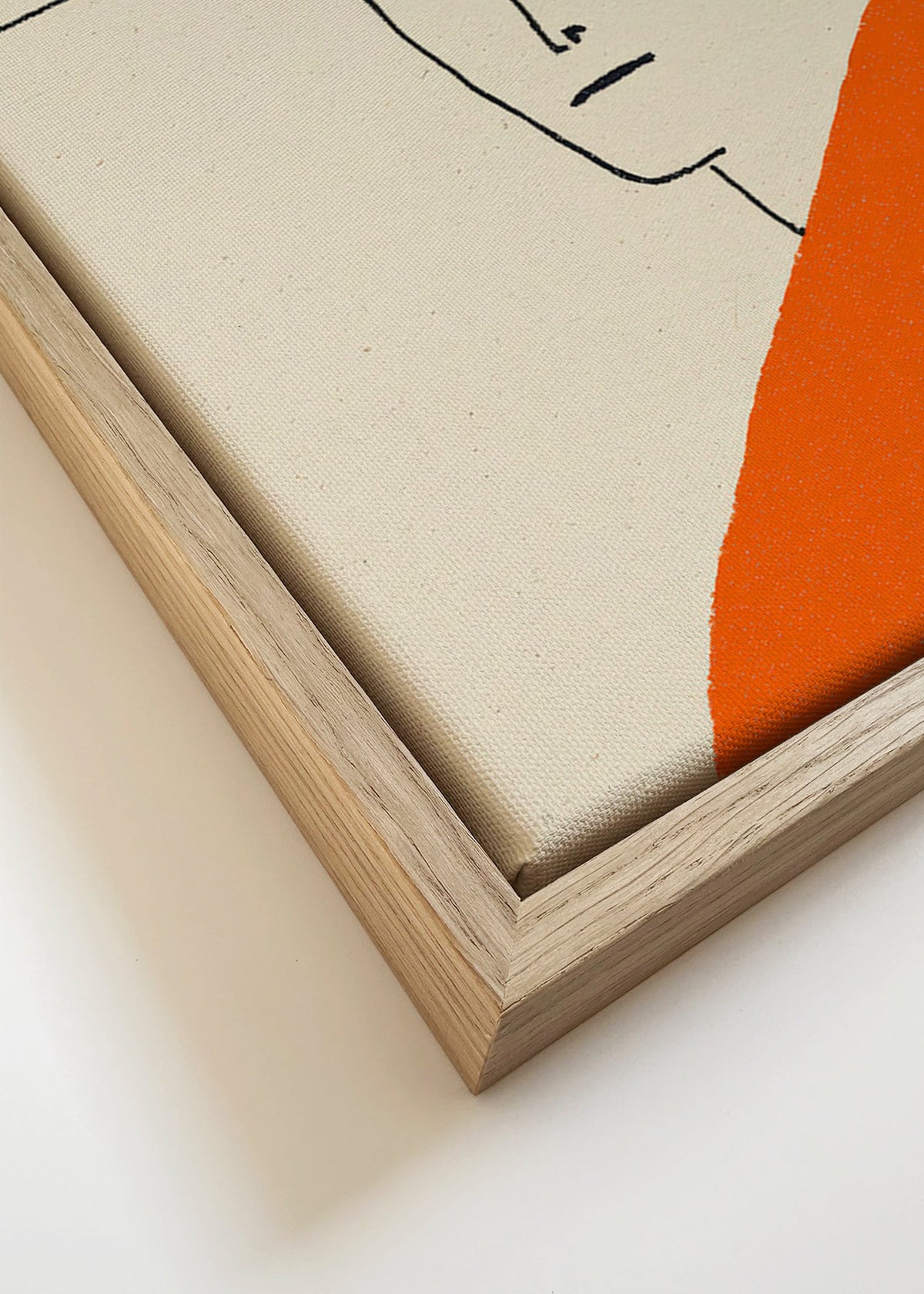 Illustration minimale à cape orange