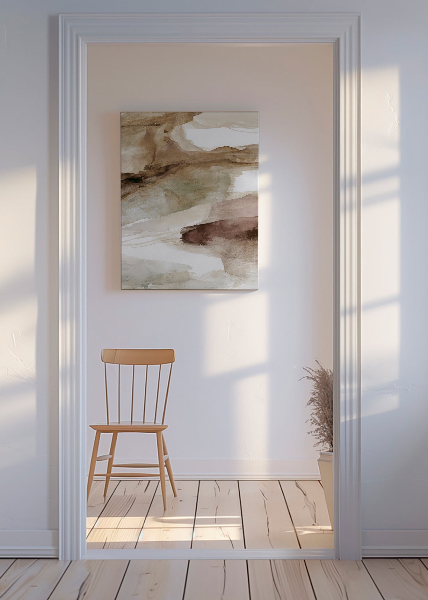 Œuvre abstraite couches terrestres
