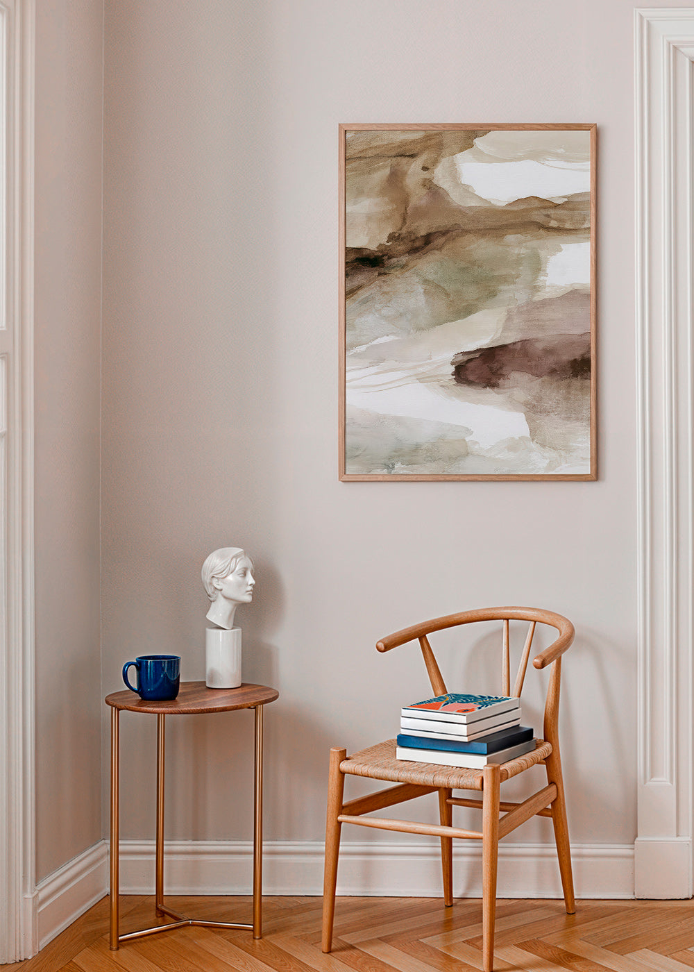 Œuvre abstraite couches terrestres