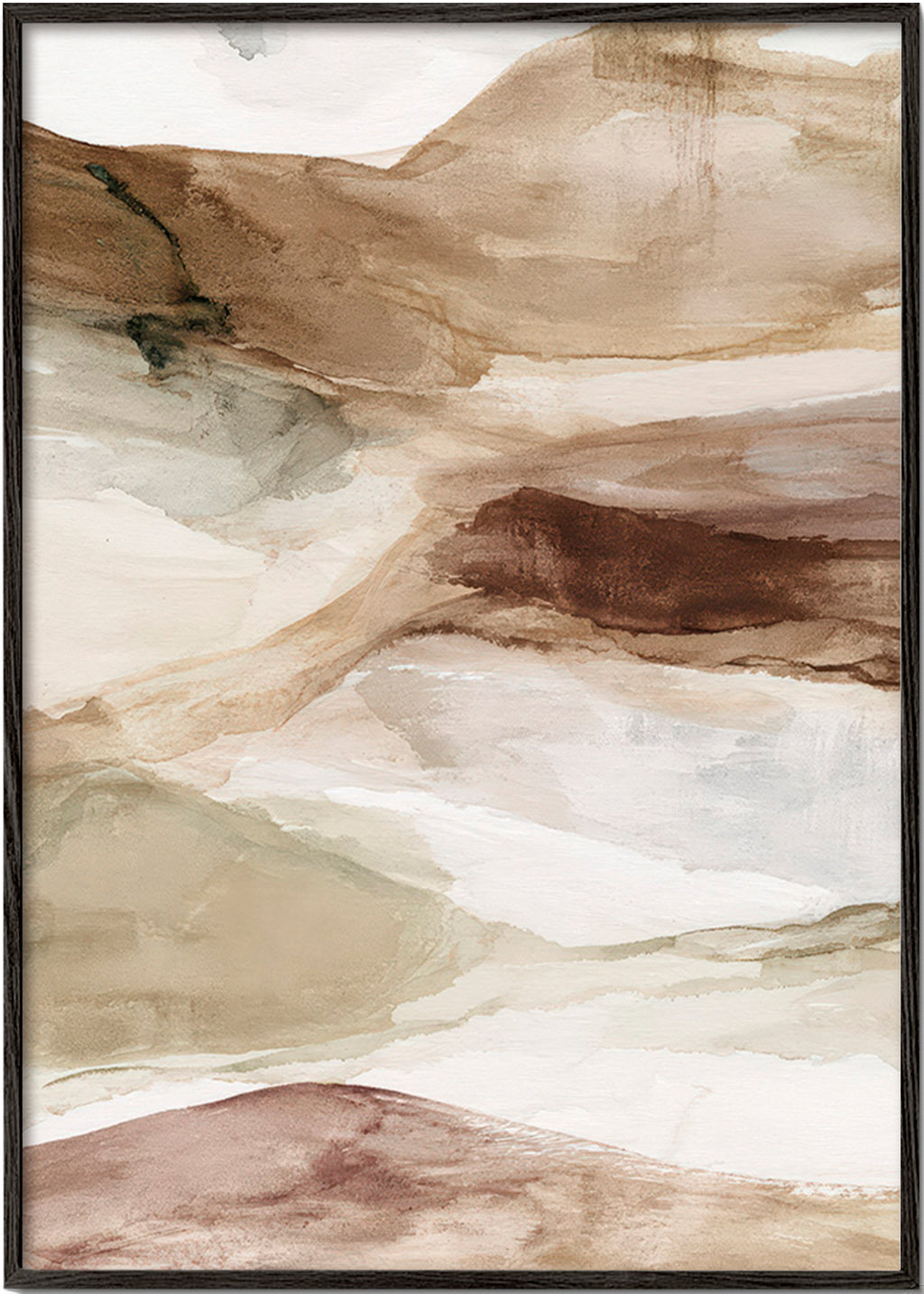 Paysage désert en aquarelle