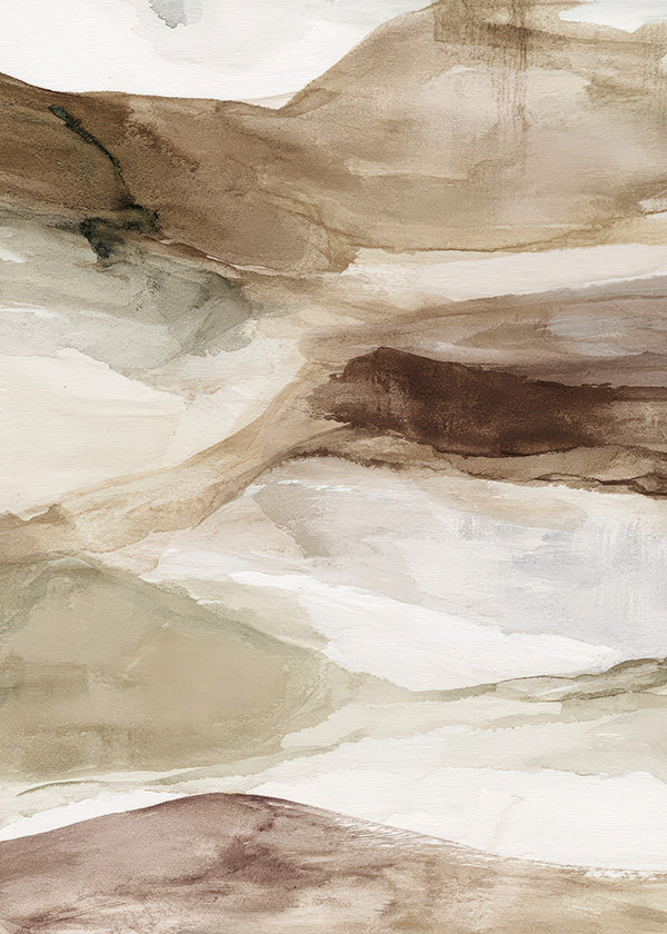 Paysage désert en aquarelle