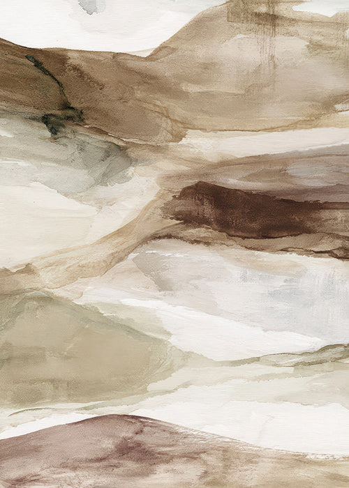 Paysage désert en aquarelle