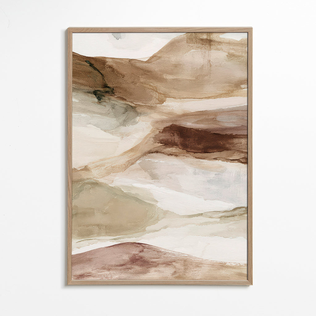 Paysage désert en aquarelle