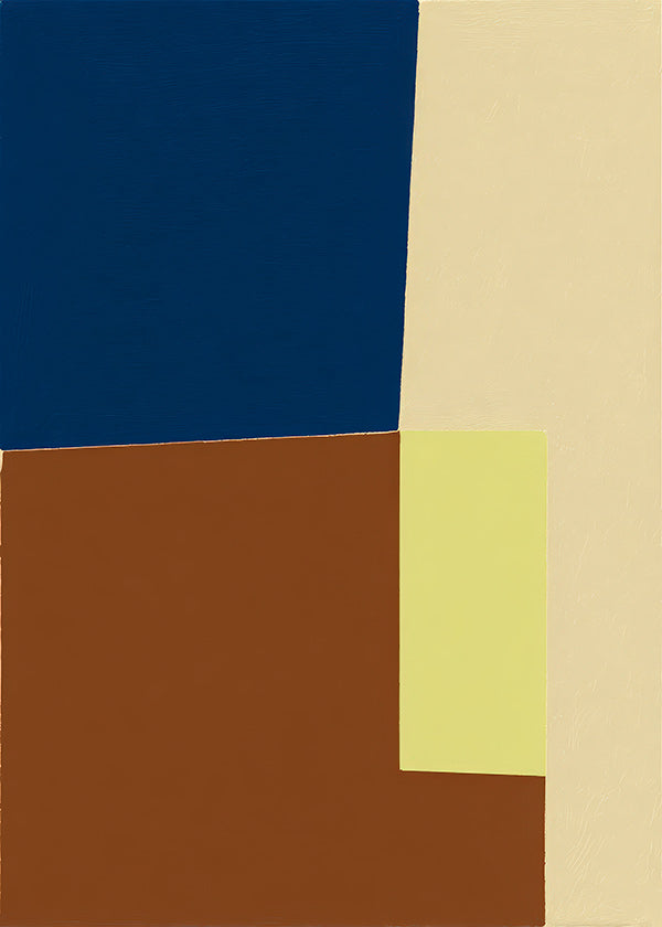 Tableau géométrique à blocs de couleur
