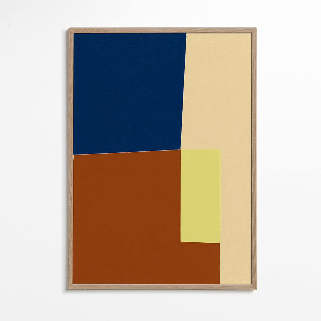 Tableau géométrique à blocs de couleur