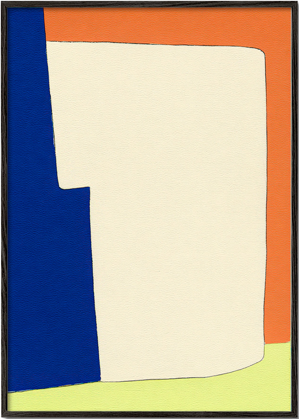 Cuadro abstracto con formas suaves