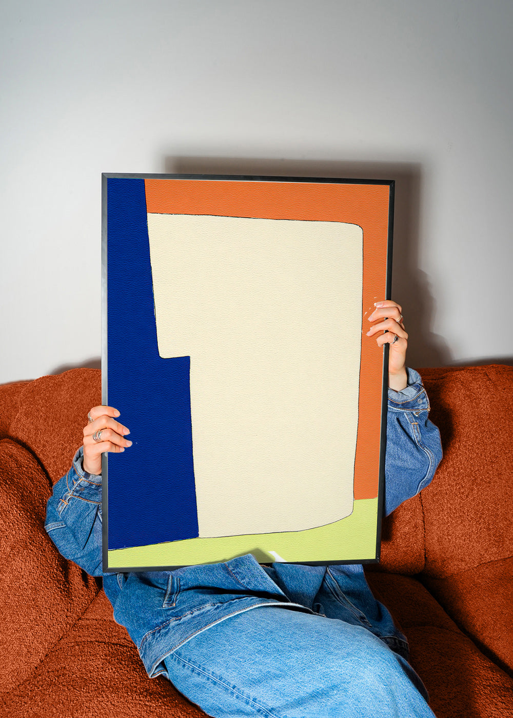 Cuadro abstracto con formas suaves