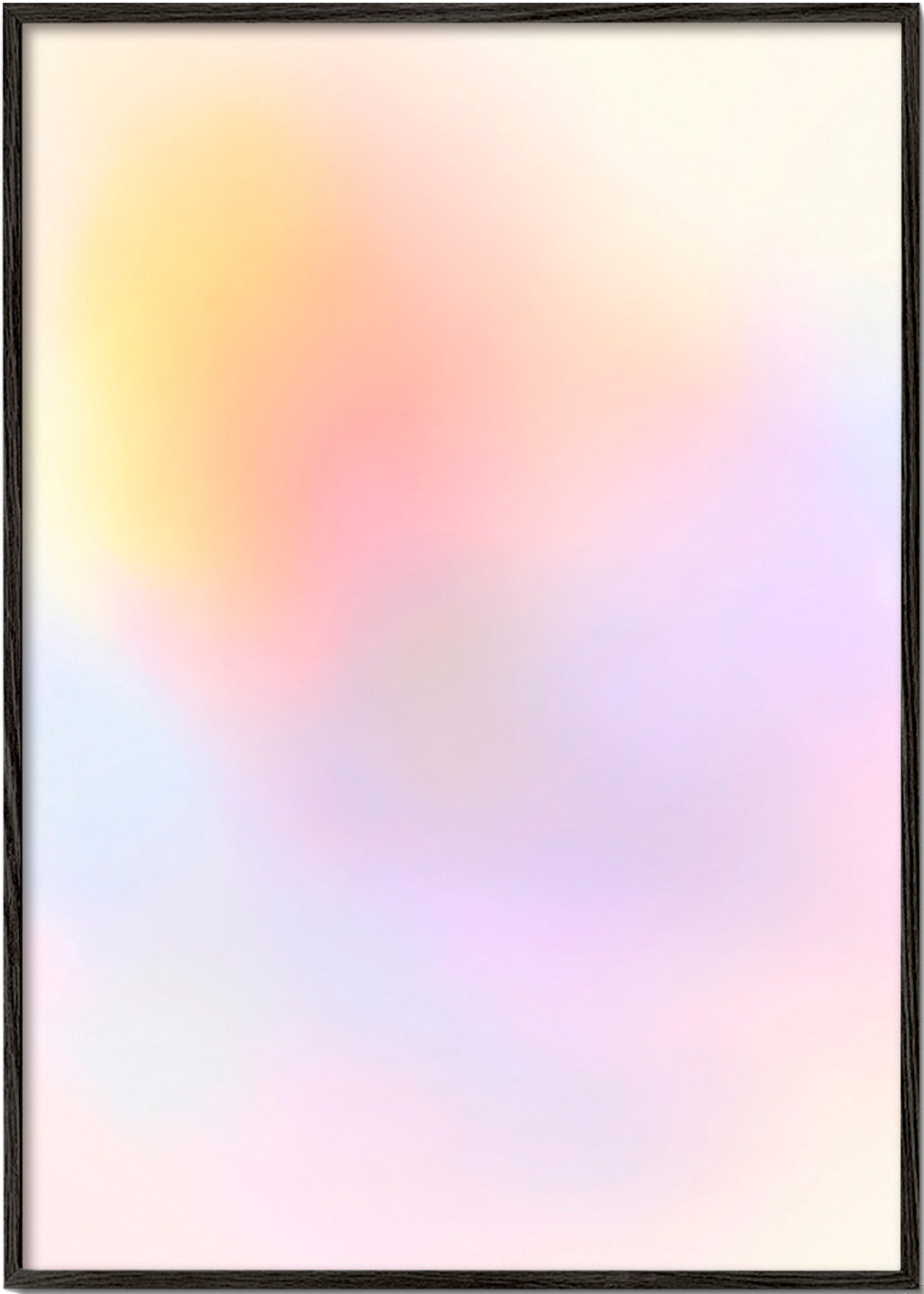 Oeuvre abstraite pastel aux dégradés doux