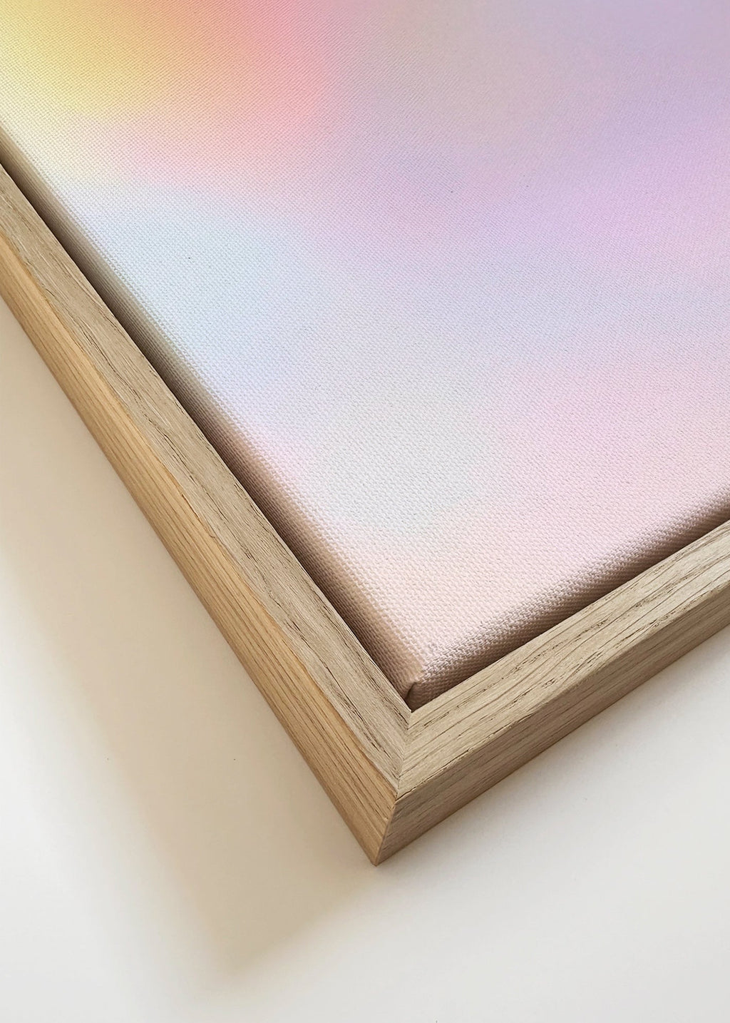 Oeuvre abstraite pastel aux dégradés doux