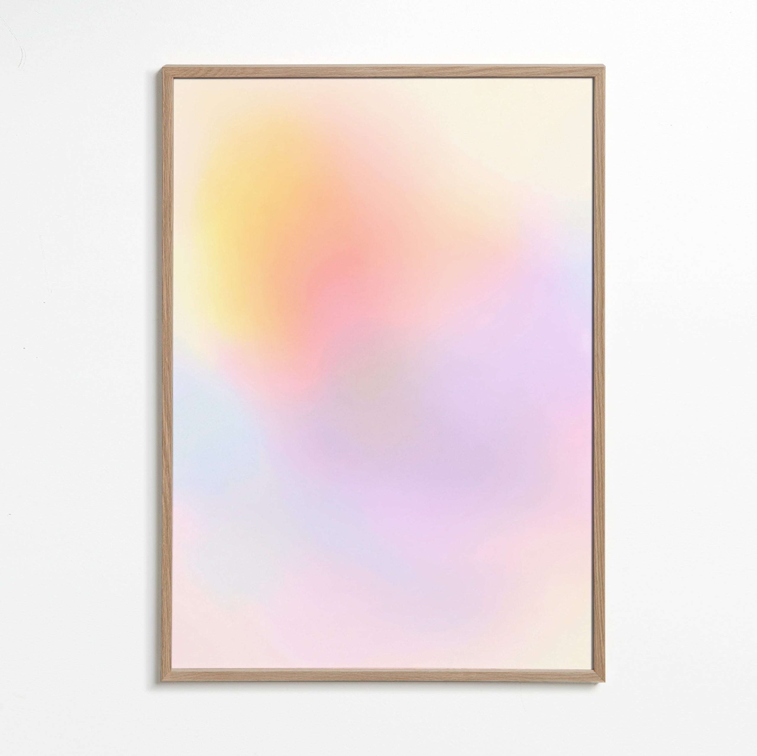 Oeuvre abstraite pastel aux dégradés doux