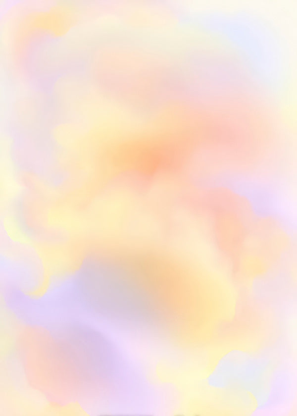 Tableau abstrait nuages aux tons pastel