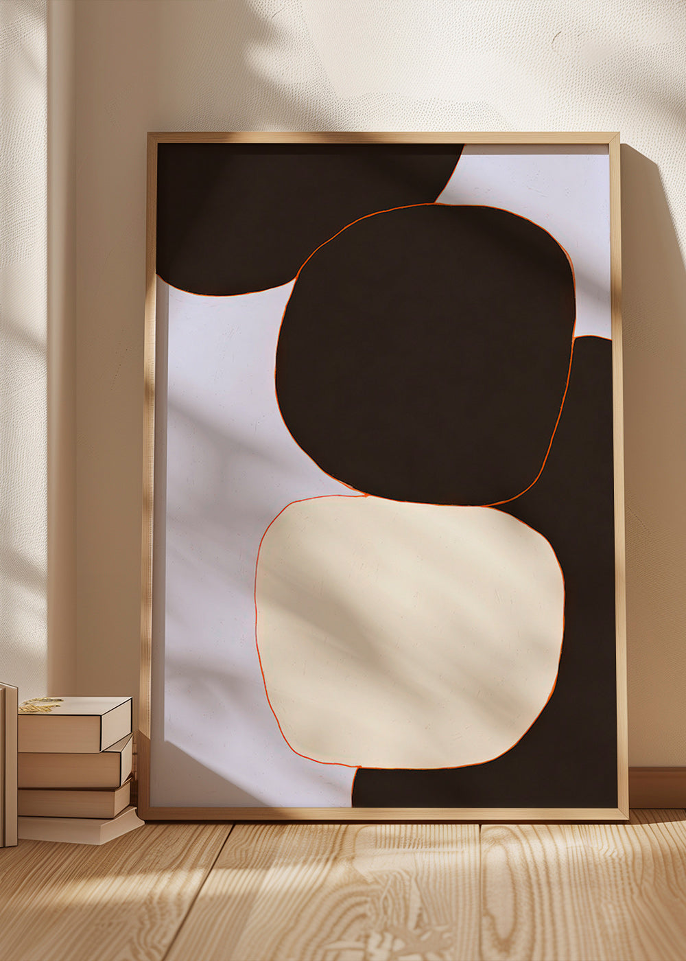 Tableau géométrique con formes arrondies