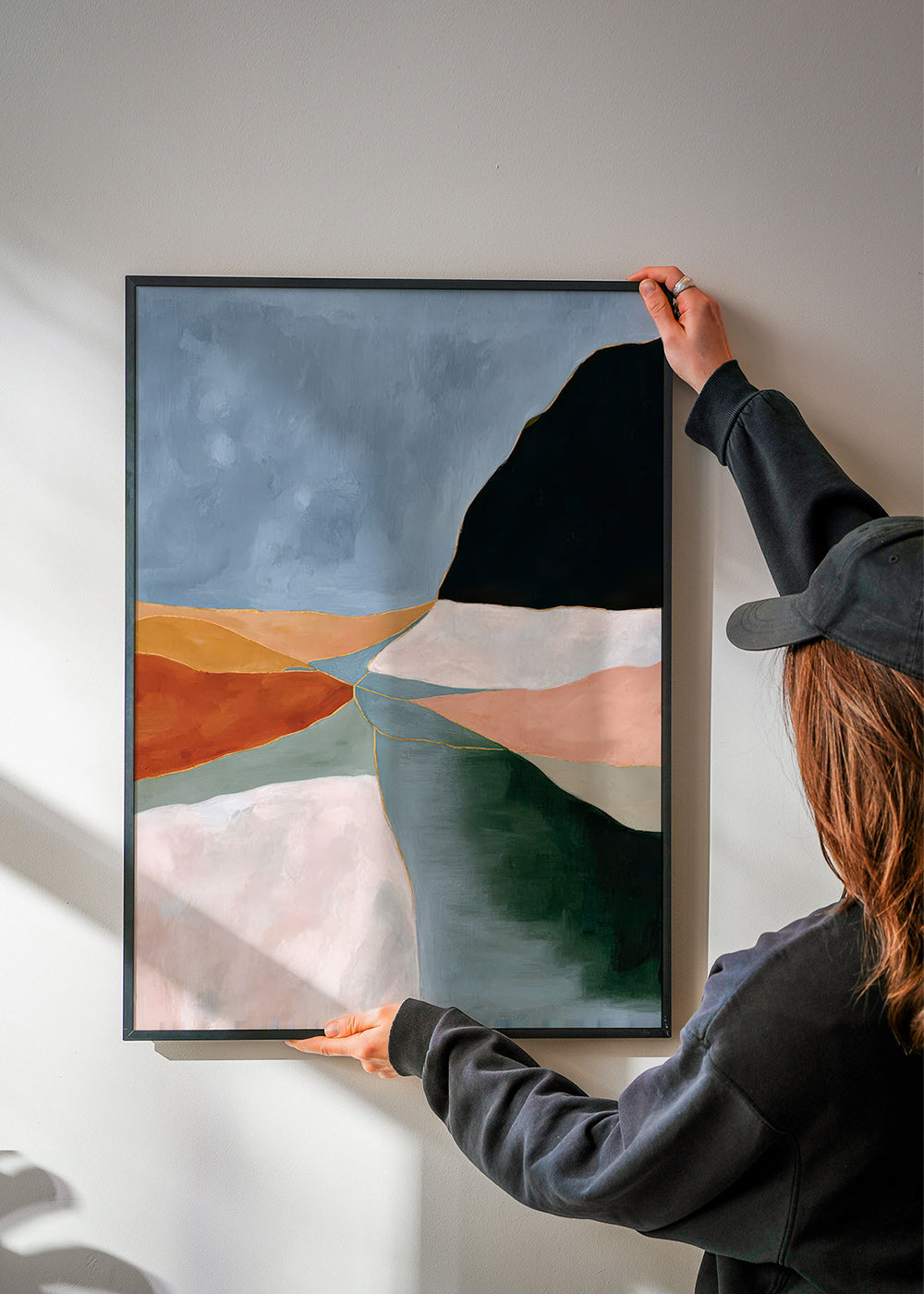 Art de paysage: vallée et rivière en tonalités douces