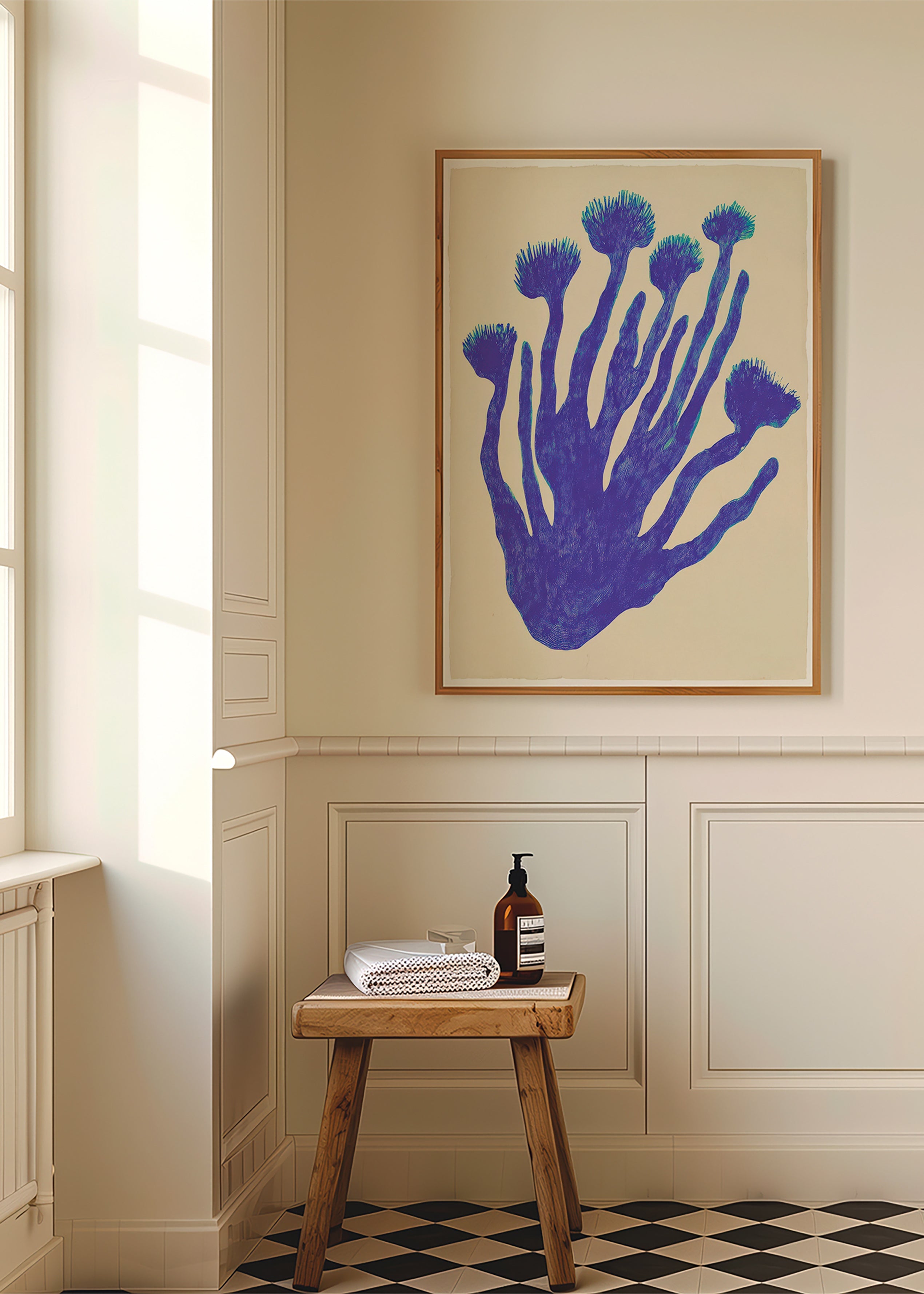 Impression botanique Indigo Coral