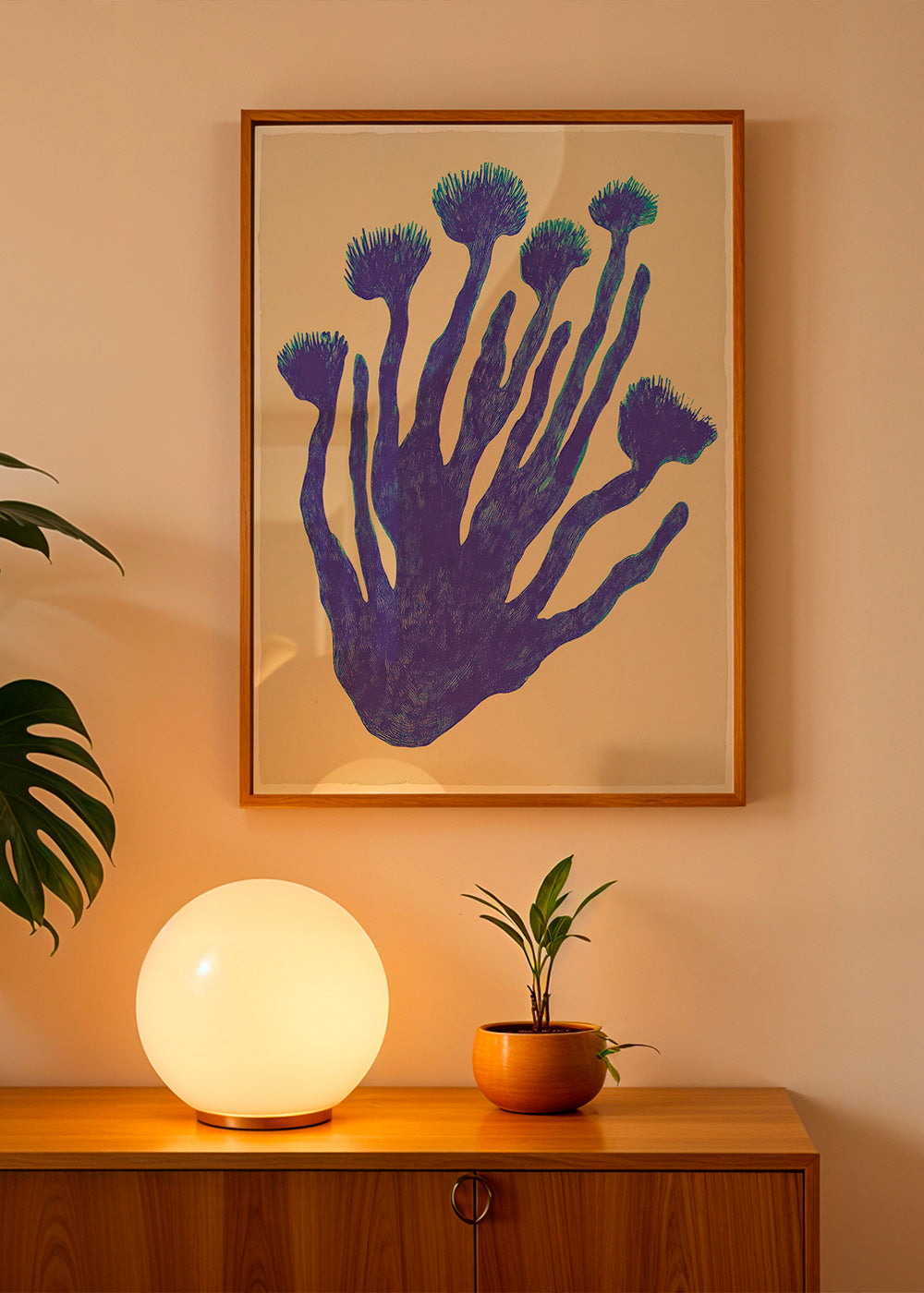 Impression botanique Indigo Coral