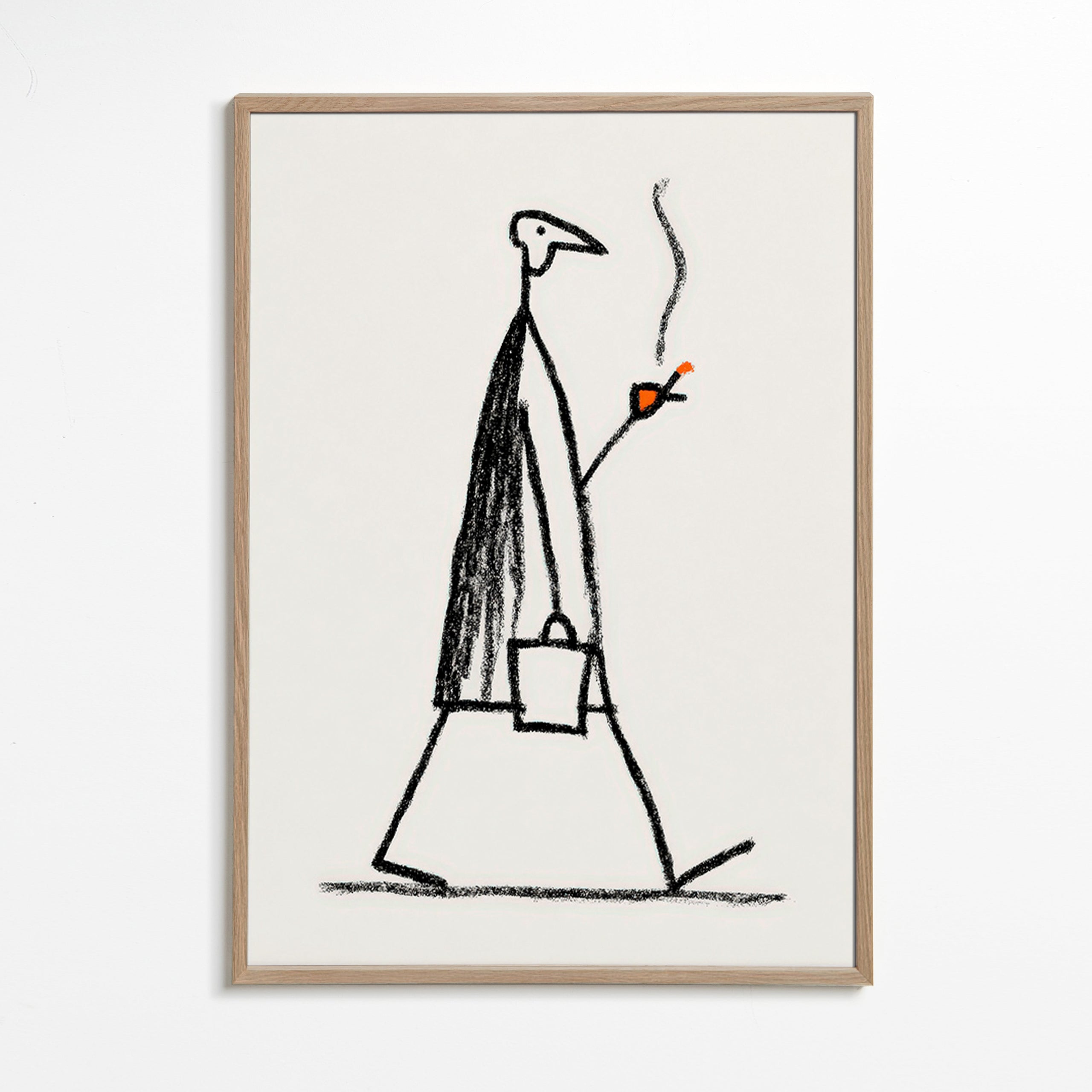 Illustration minimaliste de figure fumante