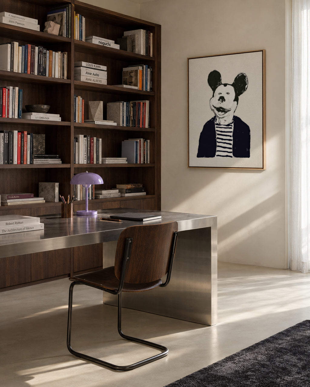 Mouse Gentleman - Framed canvas in an interior