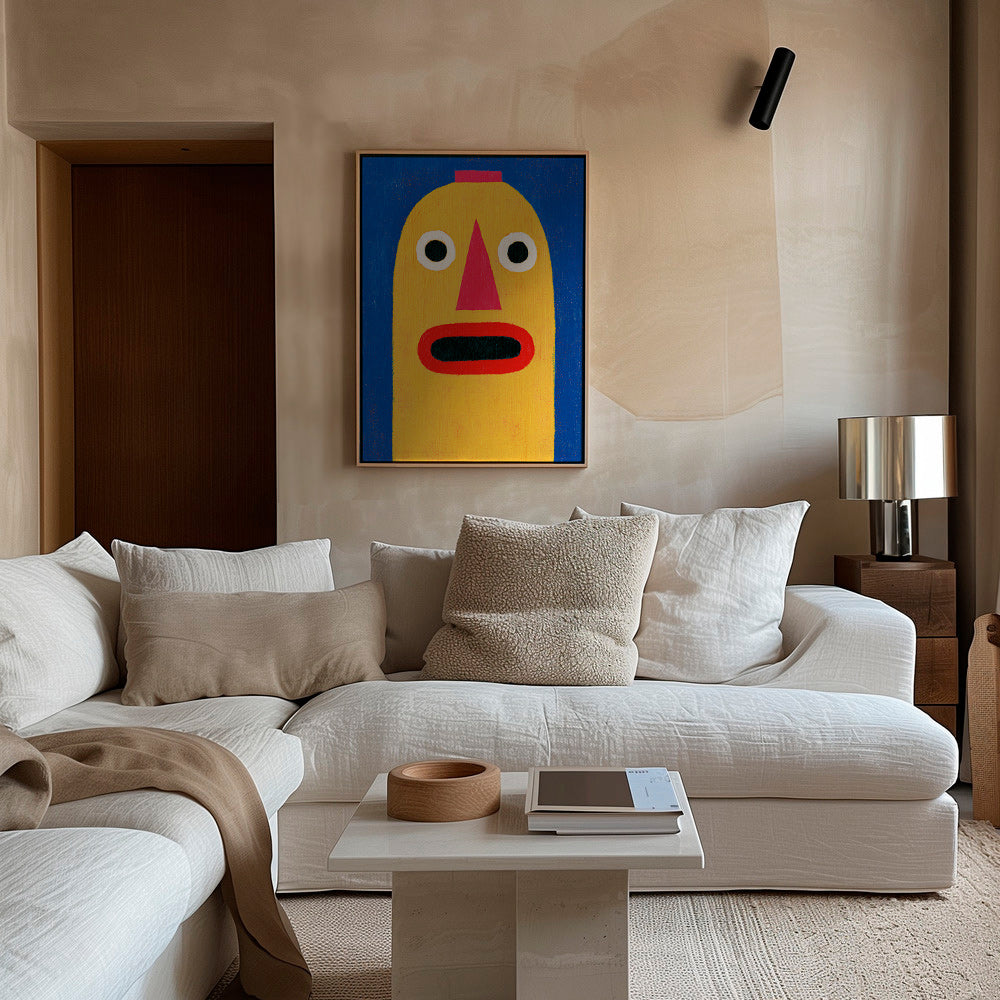 Illustration masque jaune