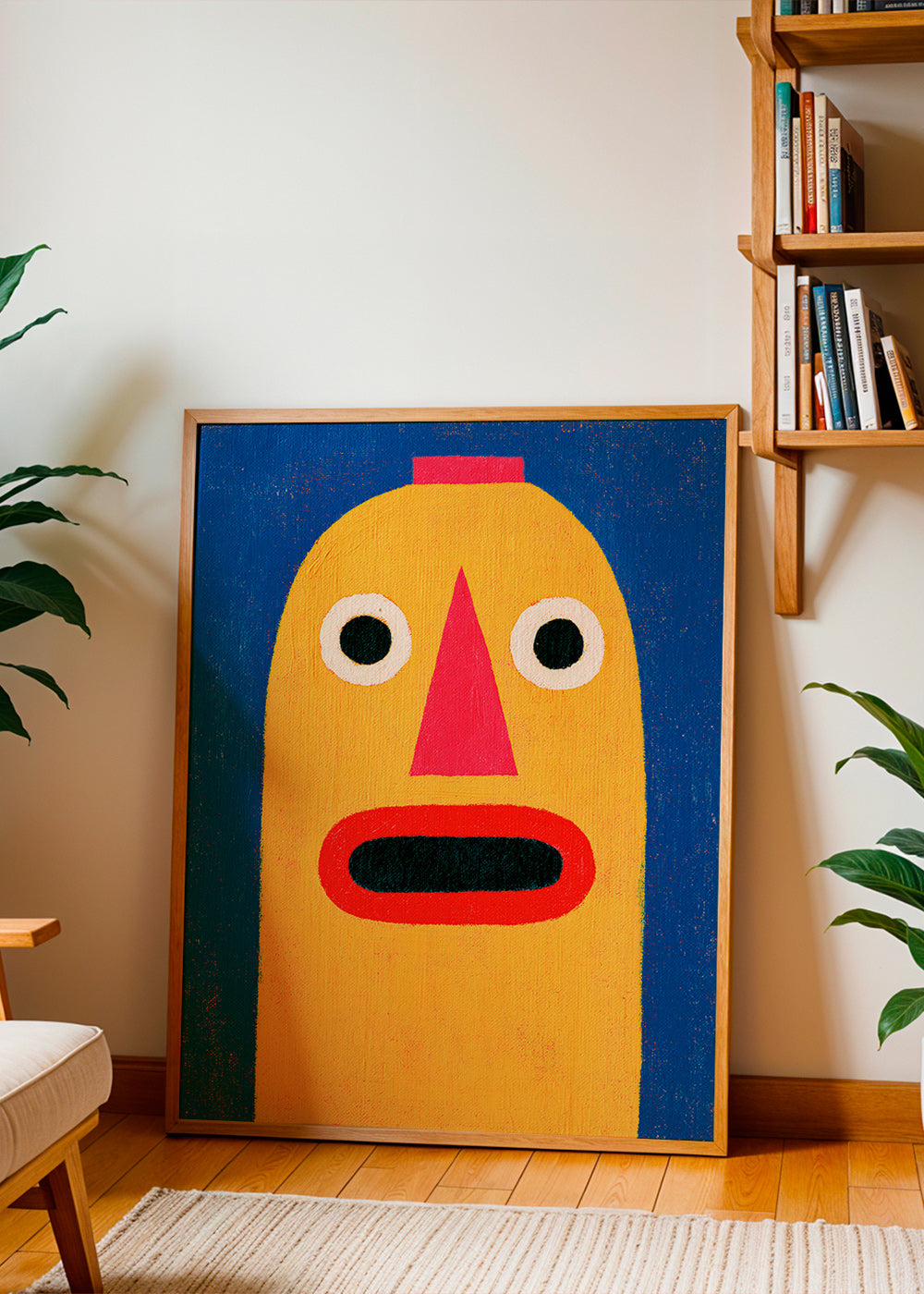 Illustration masque jaune