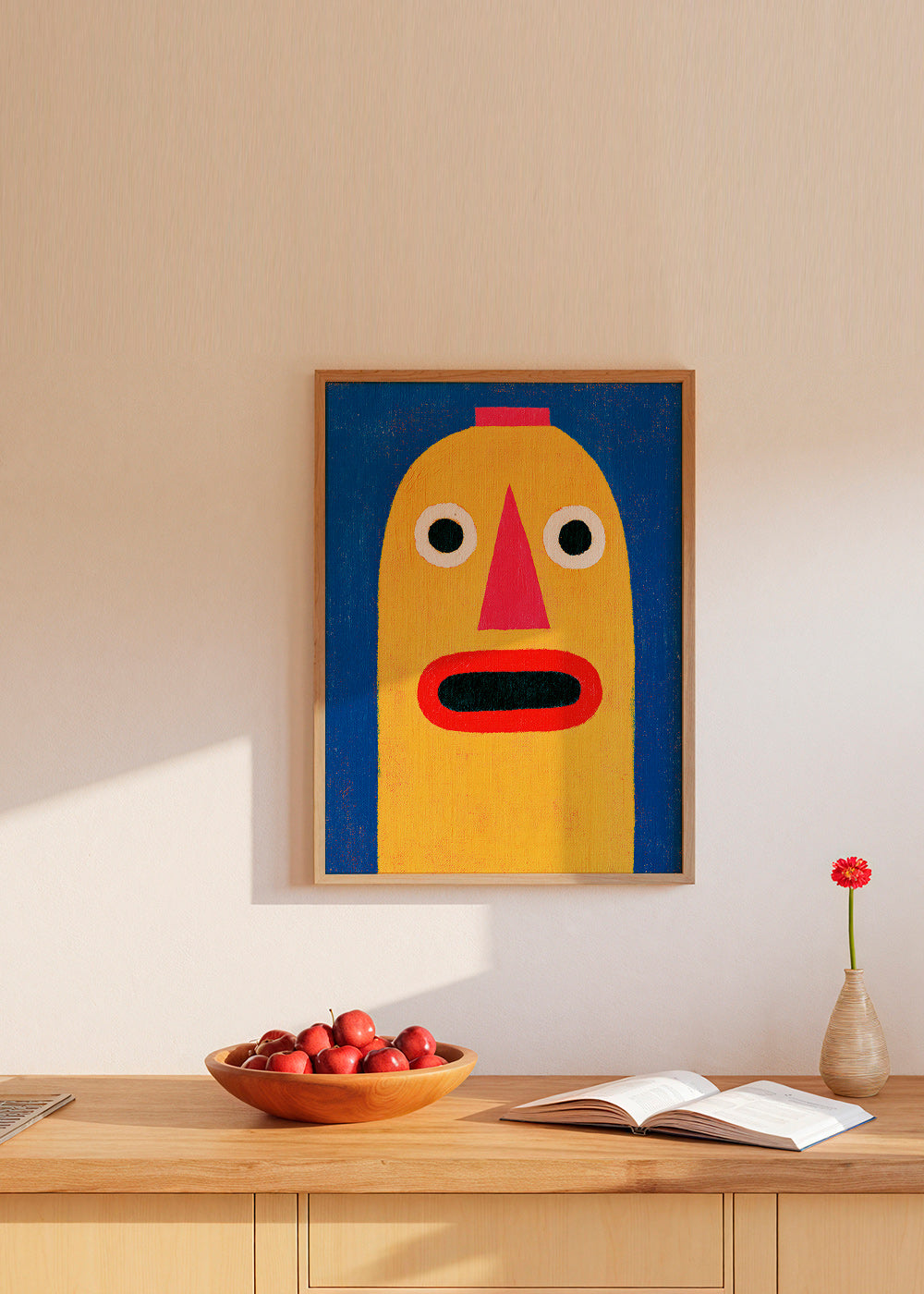 Illustration masque jaune