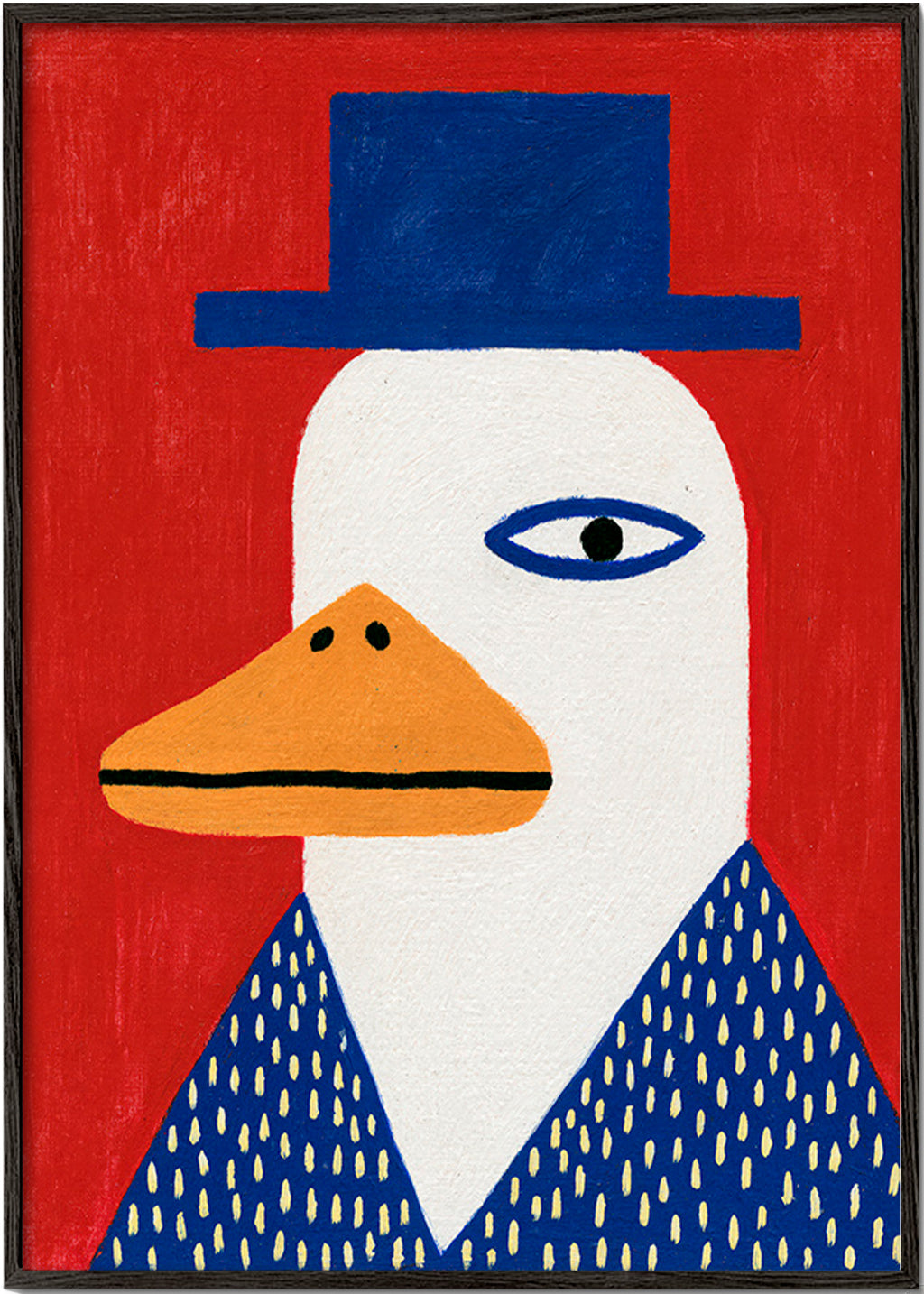Canard en chapeau bleu