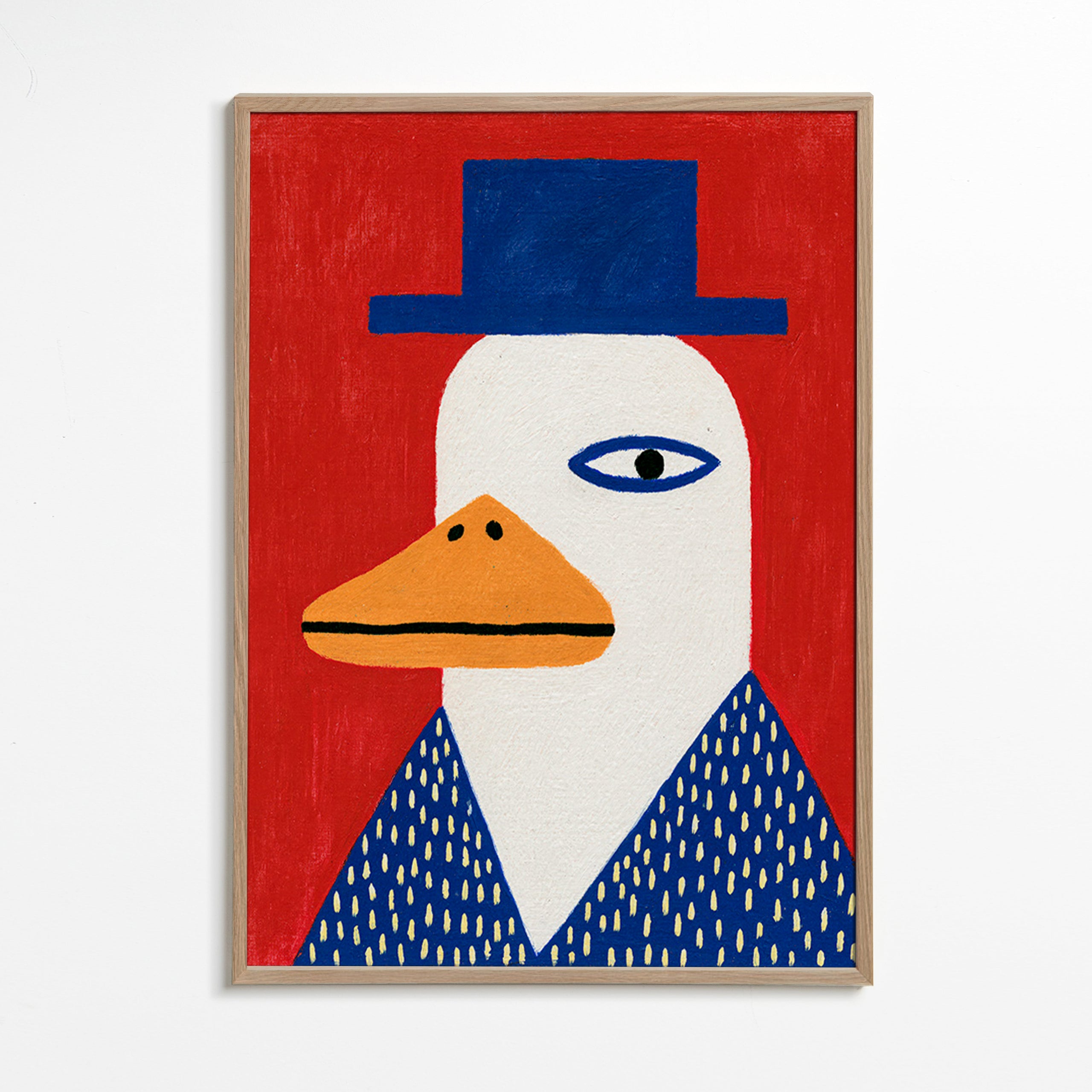 Canard en chapeau bleu