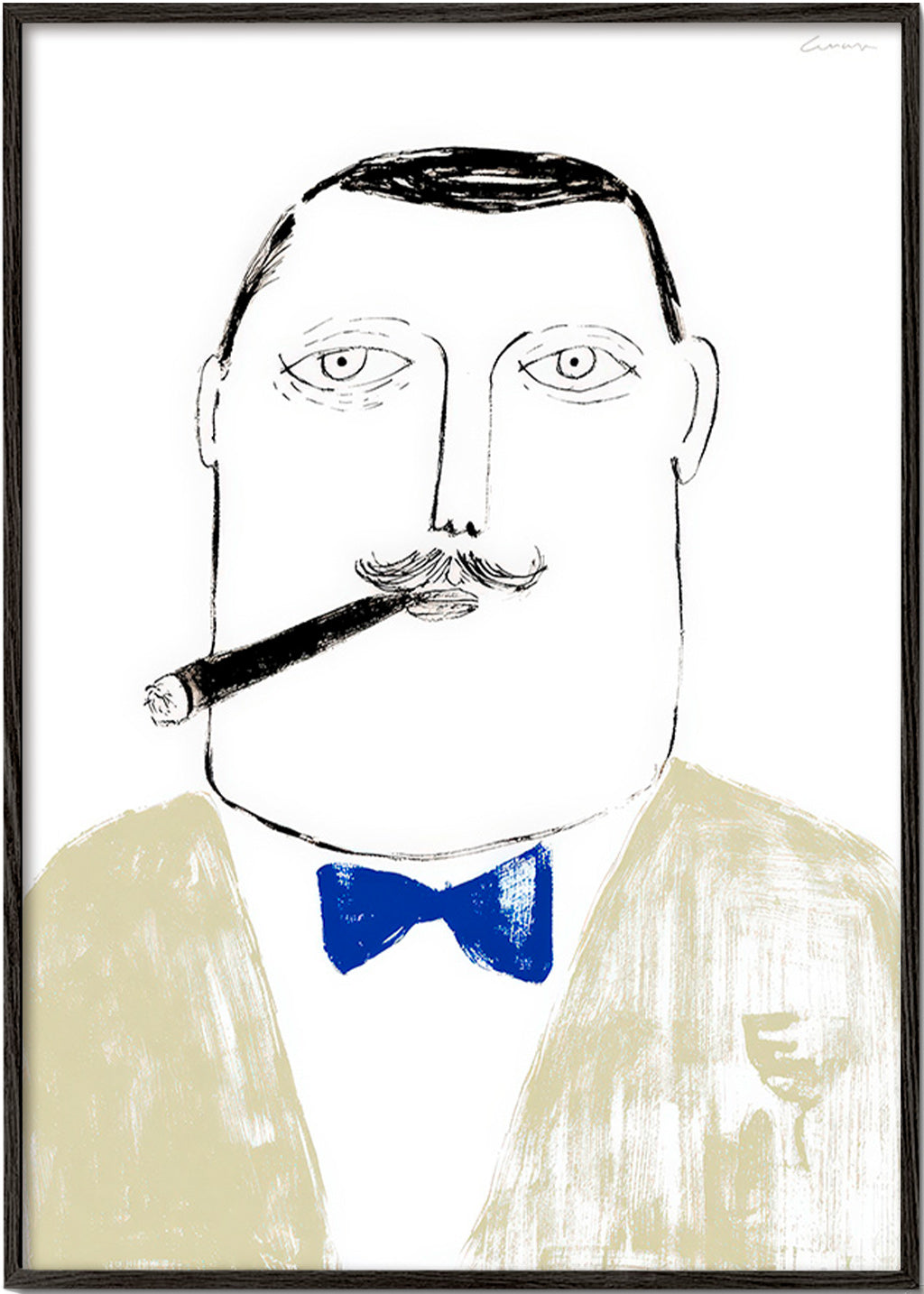 Illustration de gentleman au cigare