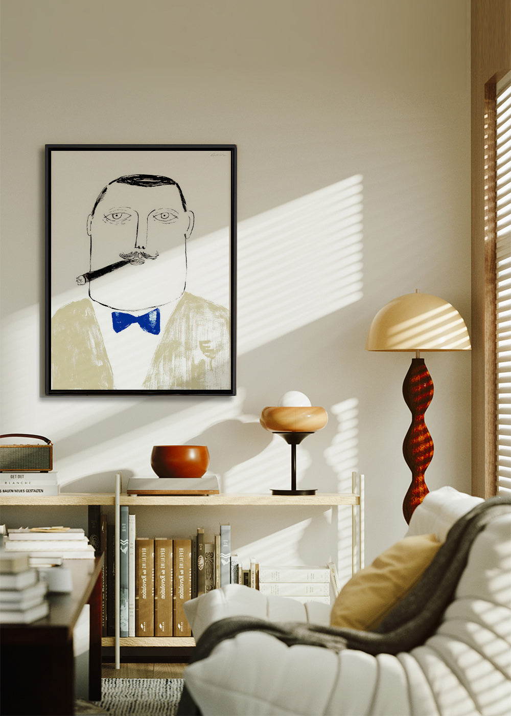 Illustration de gentleman au cigare