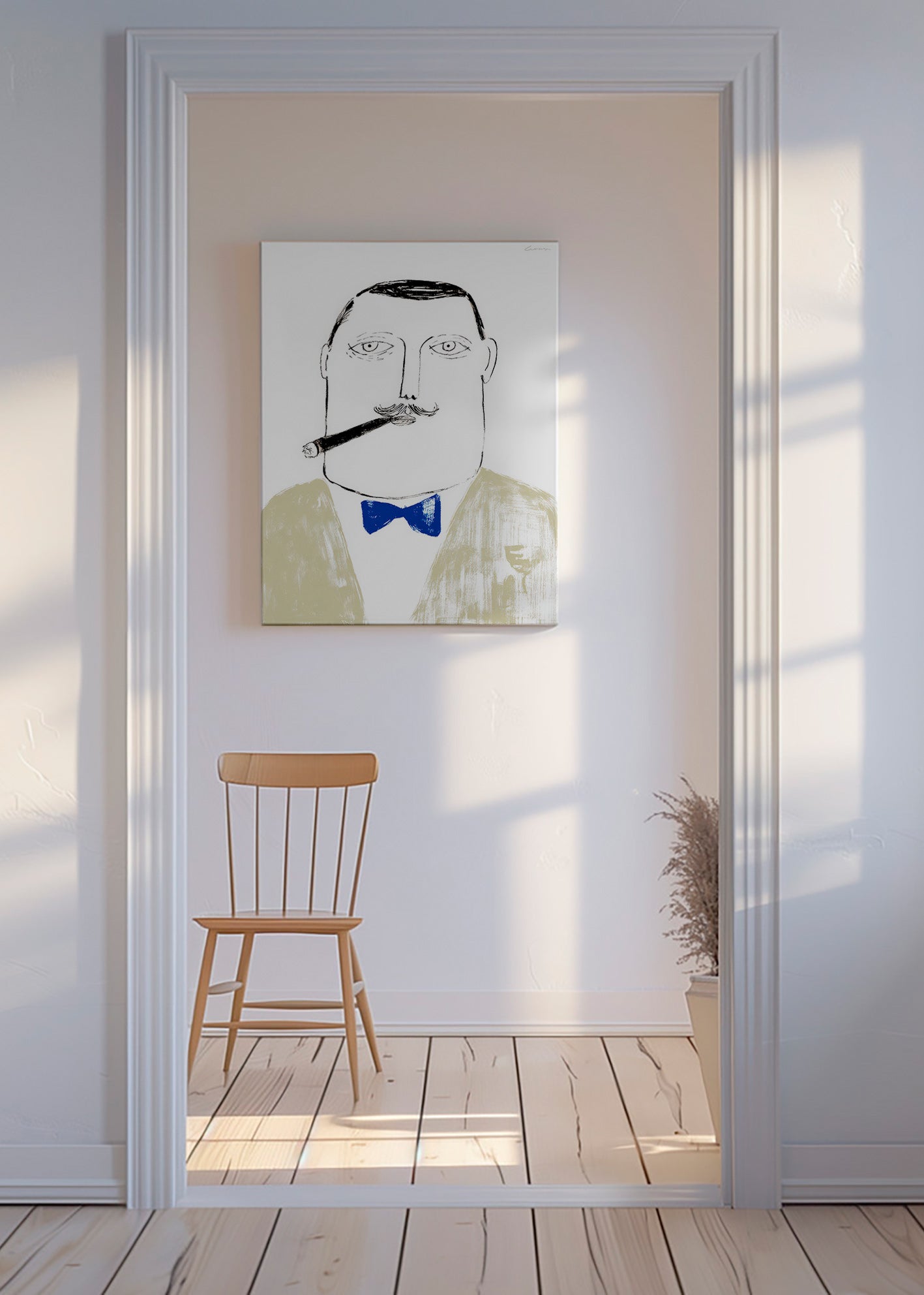 Illustration de gentleman au cigare