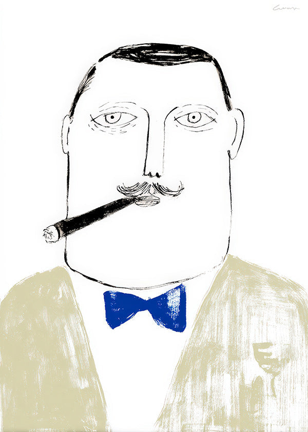 Illustration de gentleman au cigare