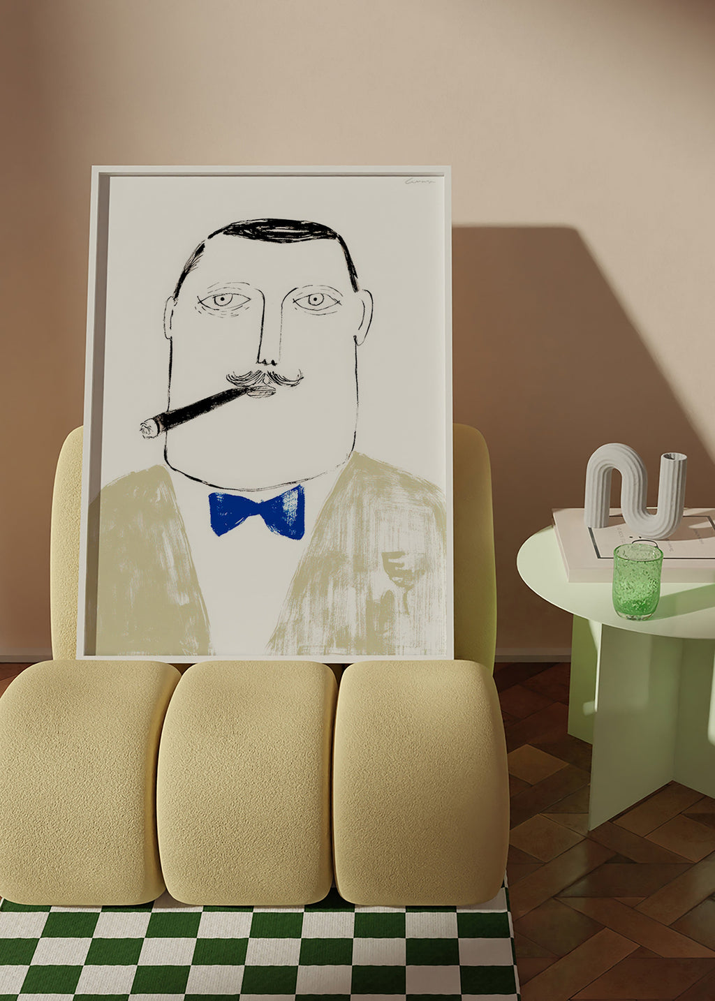 Illustration de gentleman au cigare