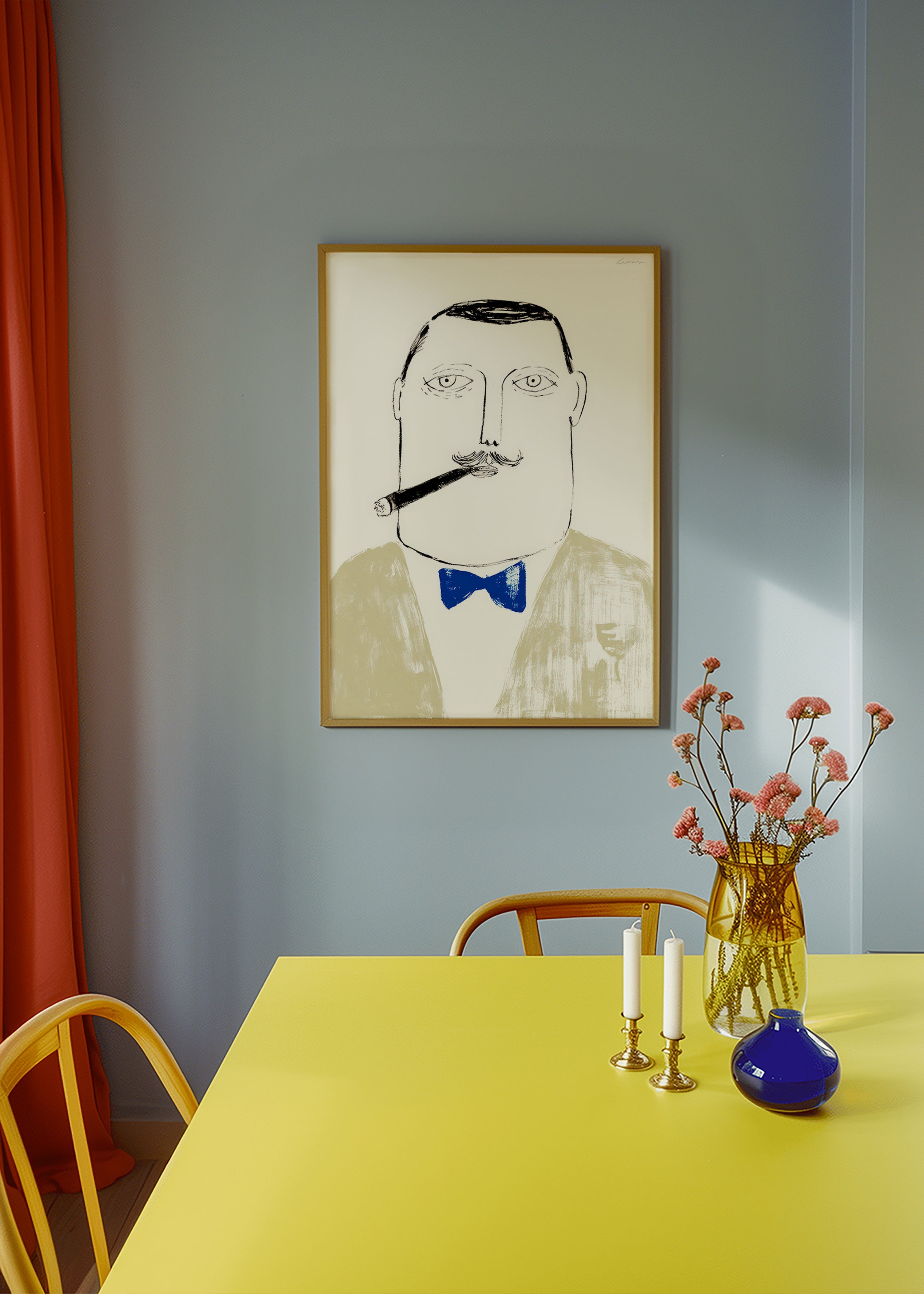Illustration de gentleman au cigare
